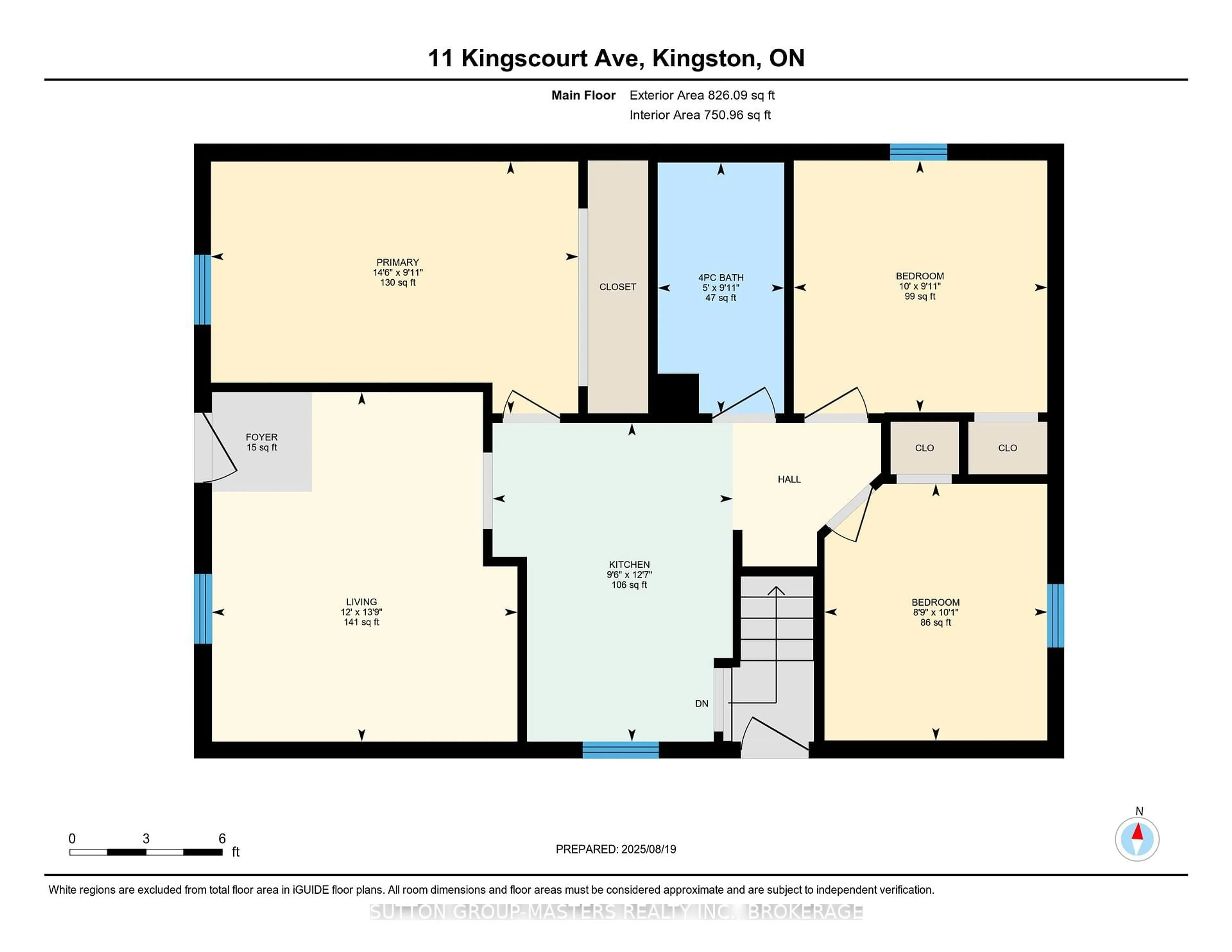 Floor plan for 11 Kingscourt Ave, Kingston Ontario K7K 4N6