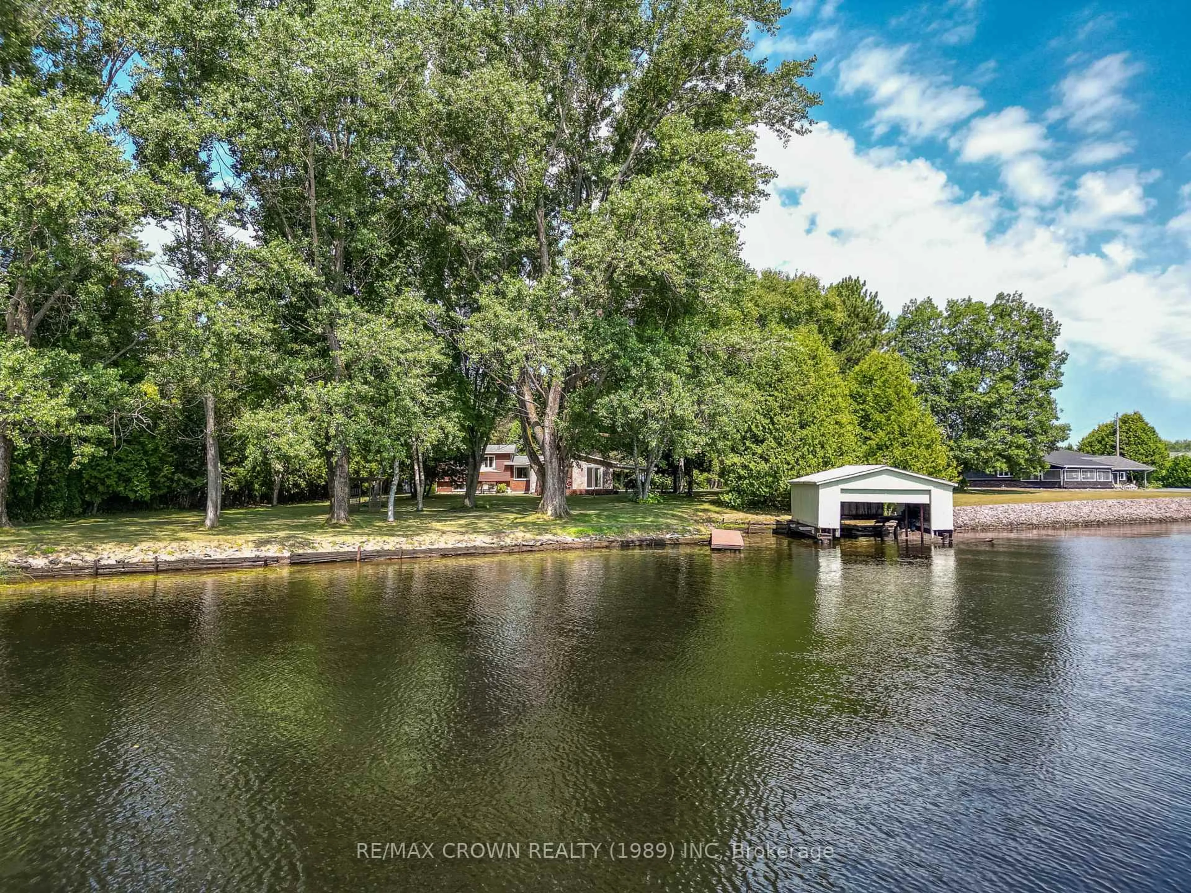 A pic from outside/outdoor area/front of a property/back of a property/a pic from drone, water/lake/river/ocean view for 796 Lalande Rd, West Nipissing Ontario P0H 2M0