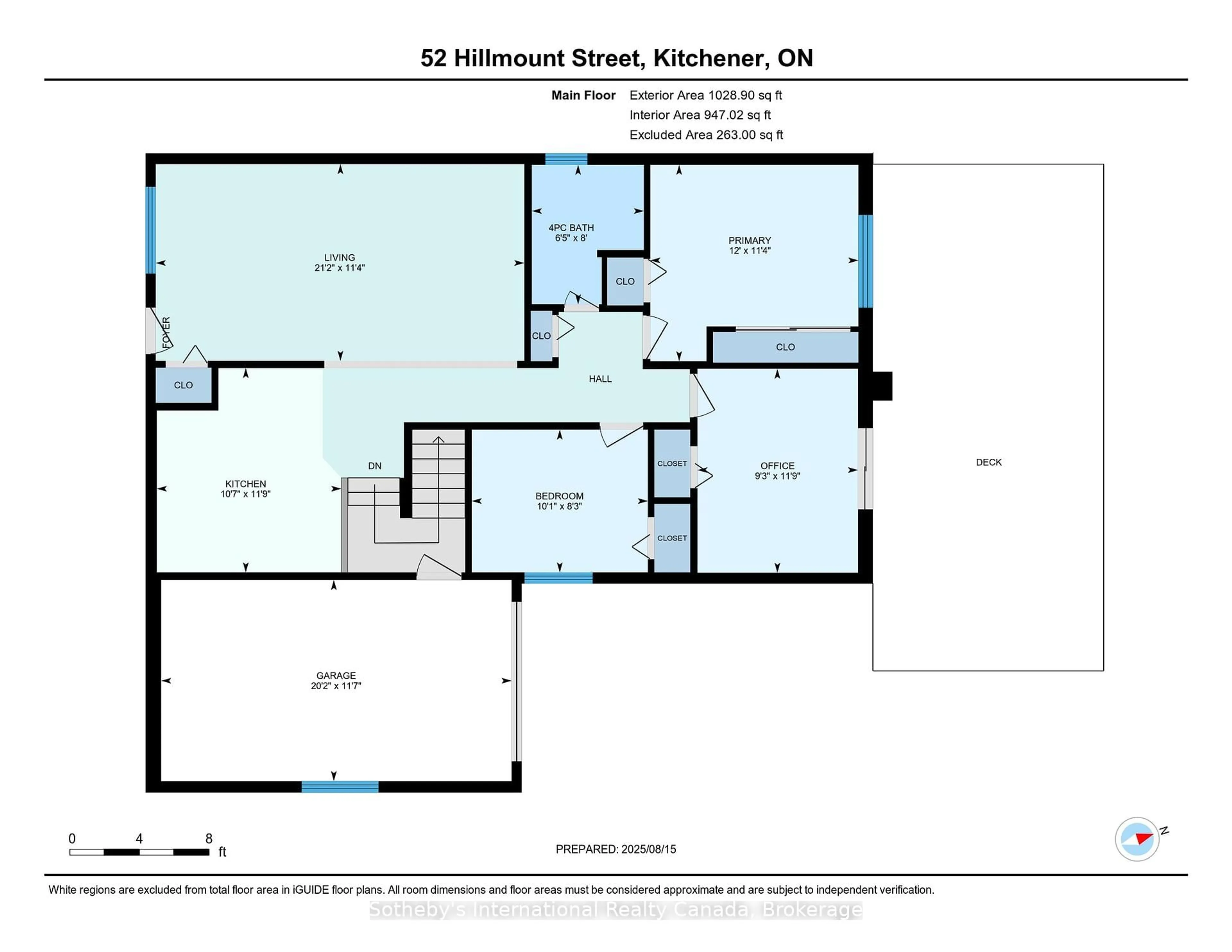Floor plan for 52 Hillmount St, Kitchener Ontario N2C 2C6