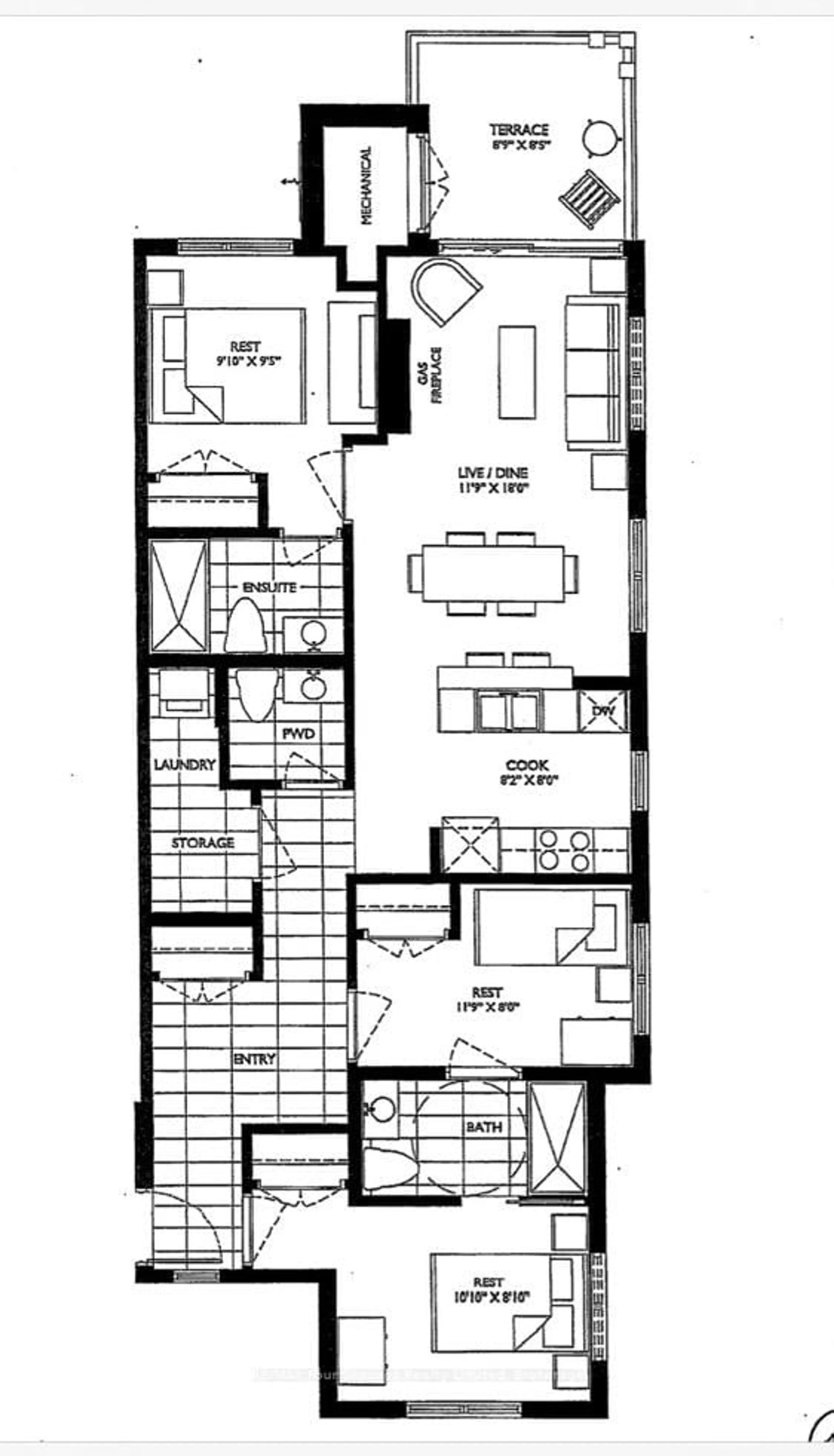 Floor plan for 12 BEAUSOLEIL Lane #107, Blue Mountains Ontario L9Y 2X5