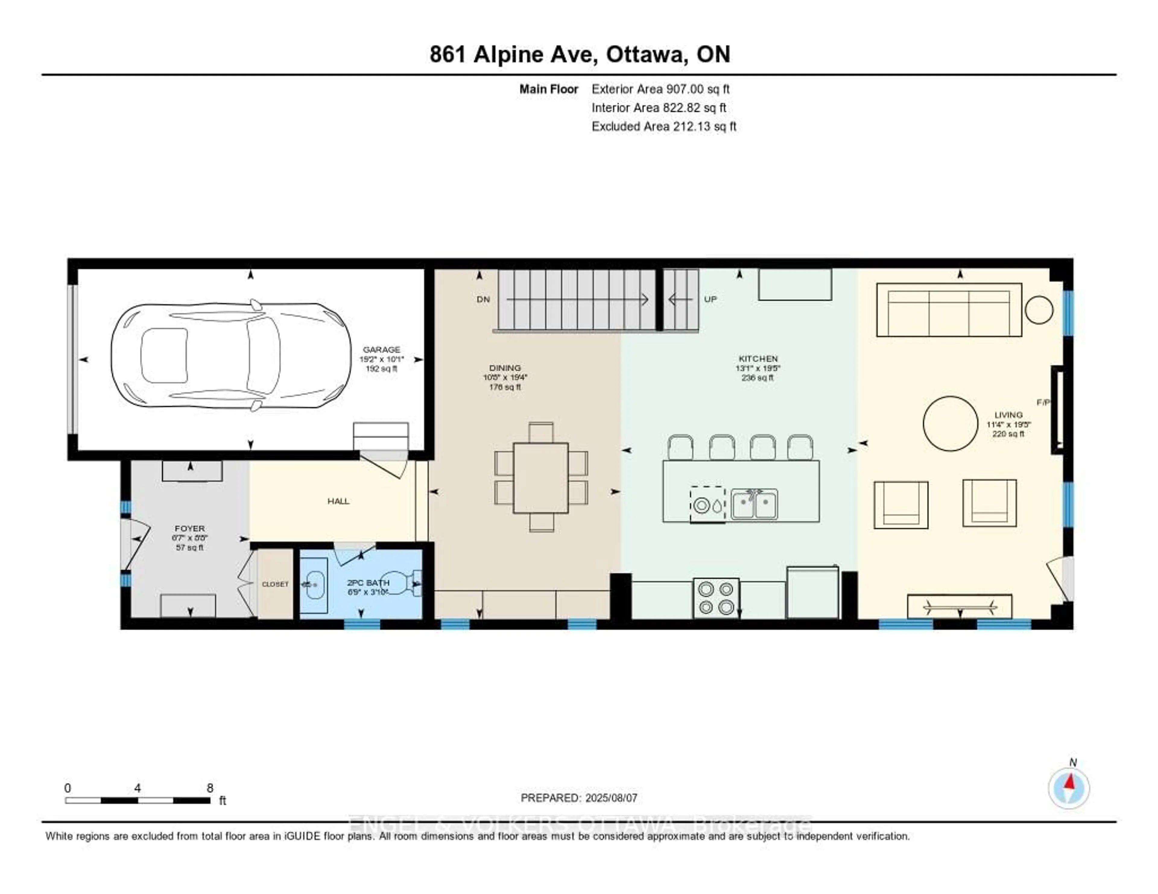 Floor plan for 861 Alpine Ave, Ottawa Ontario K2B 5R5