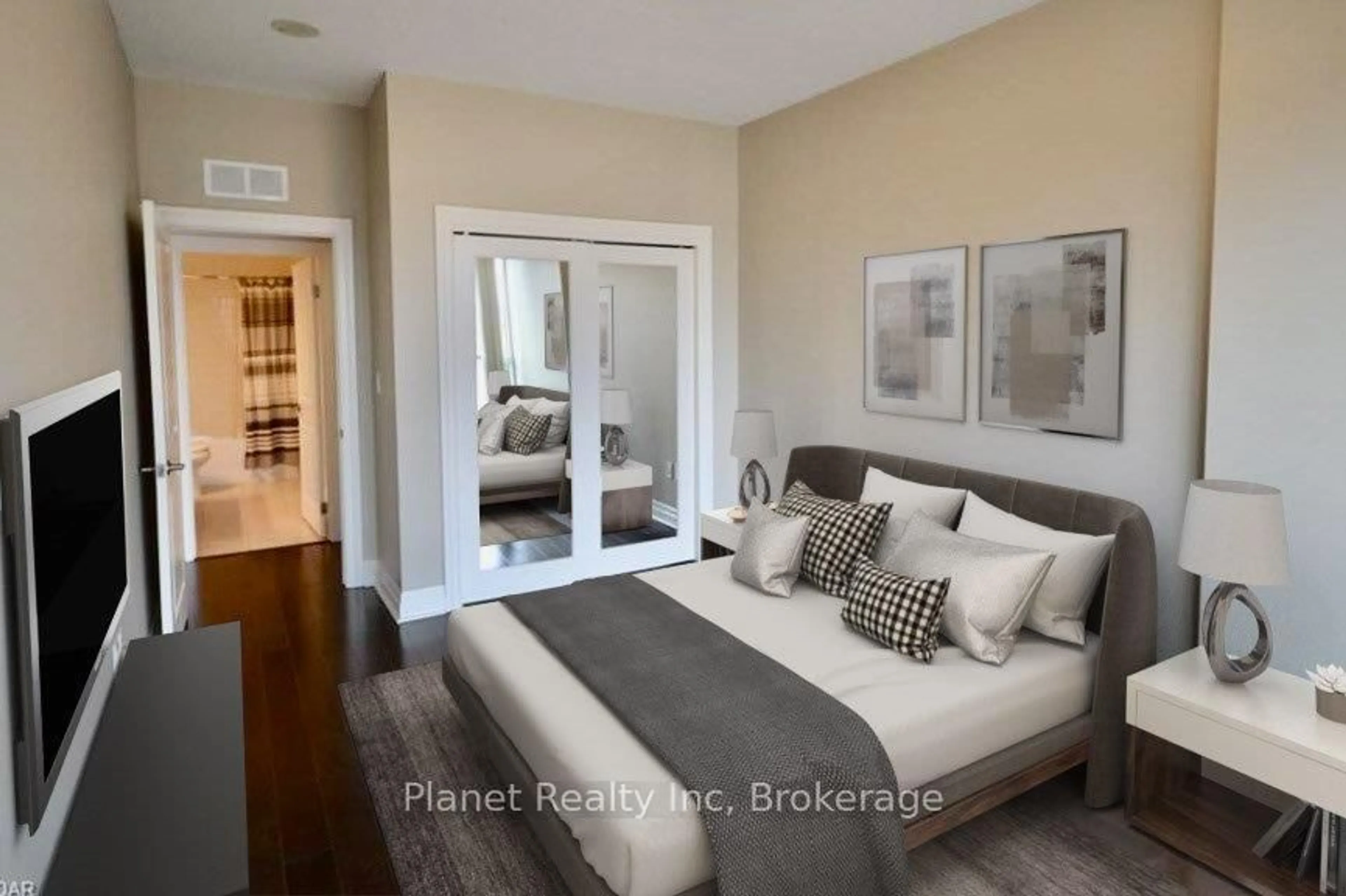 Bedroom with bed, unknown for 150 WELLINGTON St #601, Guelph Ontario N1H 0B5