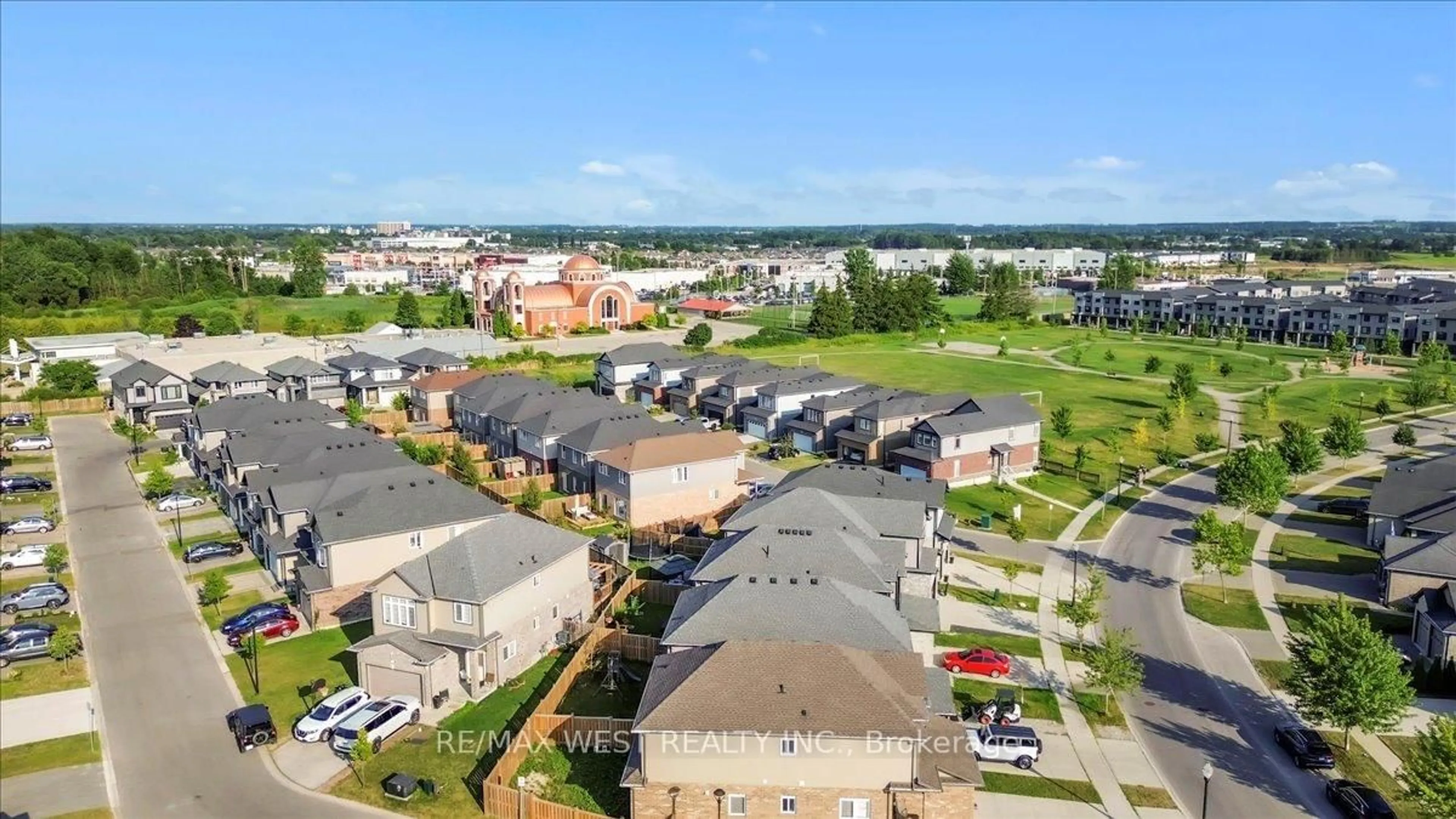 A pic from outside/outdoor area/front of a property/back of a property/a pic from drone, city buildings view from balcony for 3260 Singleton Ave #4, London South Ontario N6L 0E5