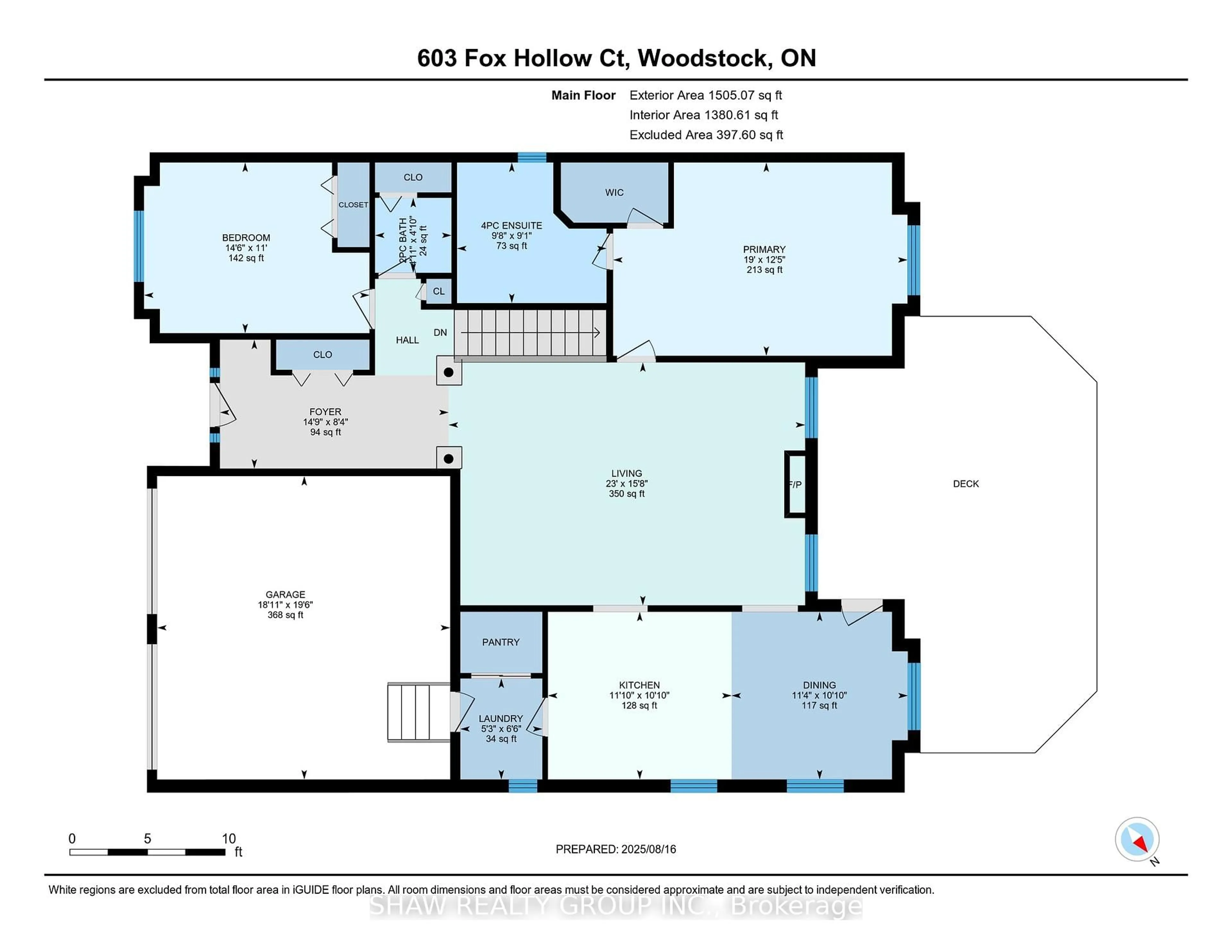 Floor plan for 603 Fox Hollow Crt, Woodstock Ontario N4T 1W3
