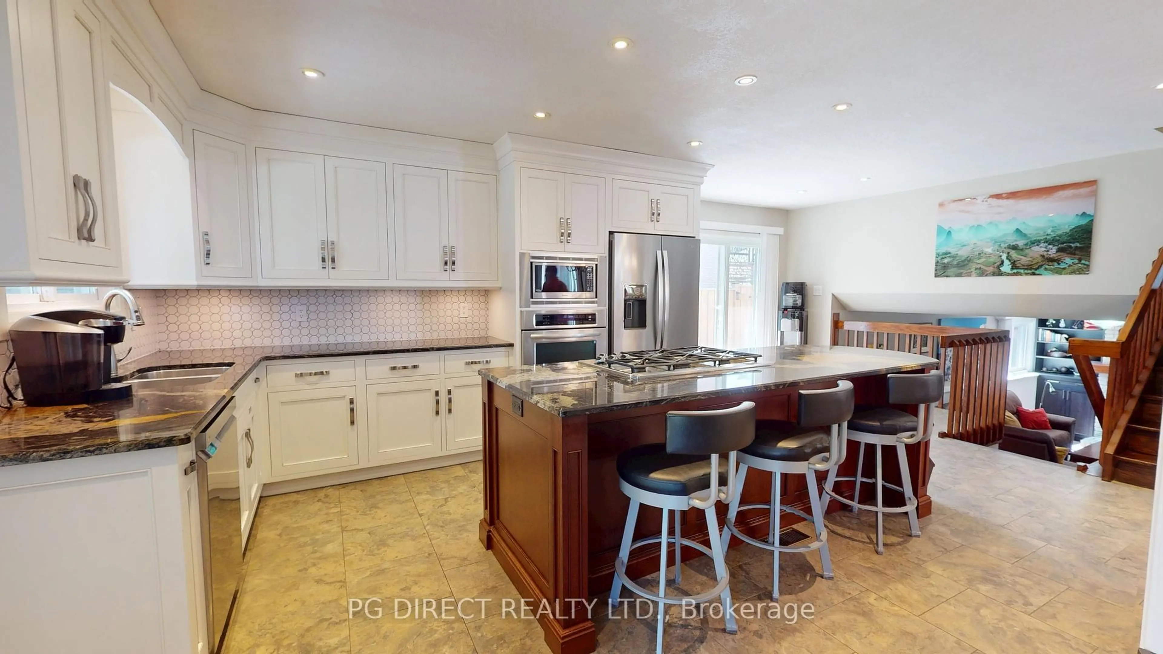Open concept kitchen, ceramic/tile floor for 348 Wintergreen Dr, Waterloo Ontario N2V 1L9