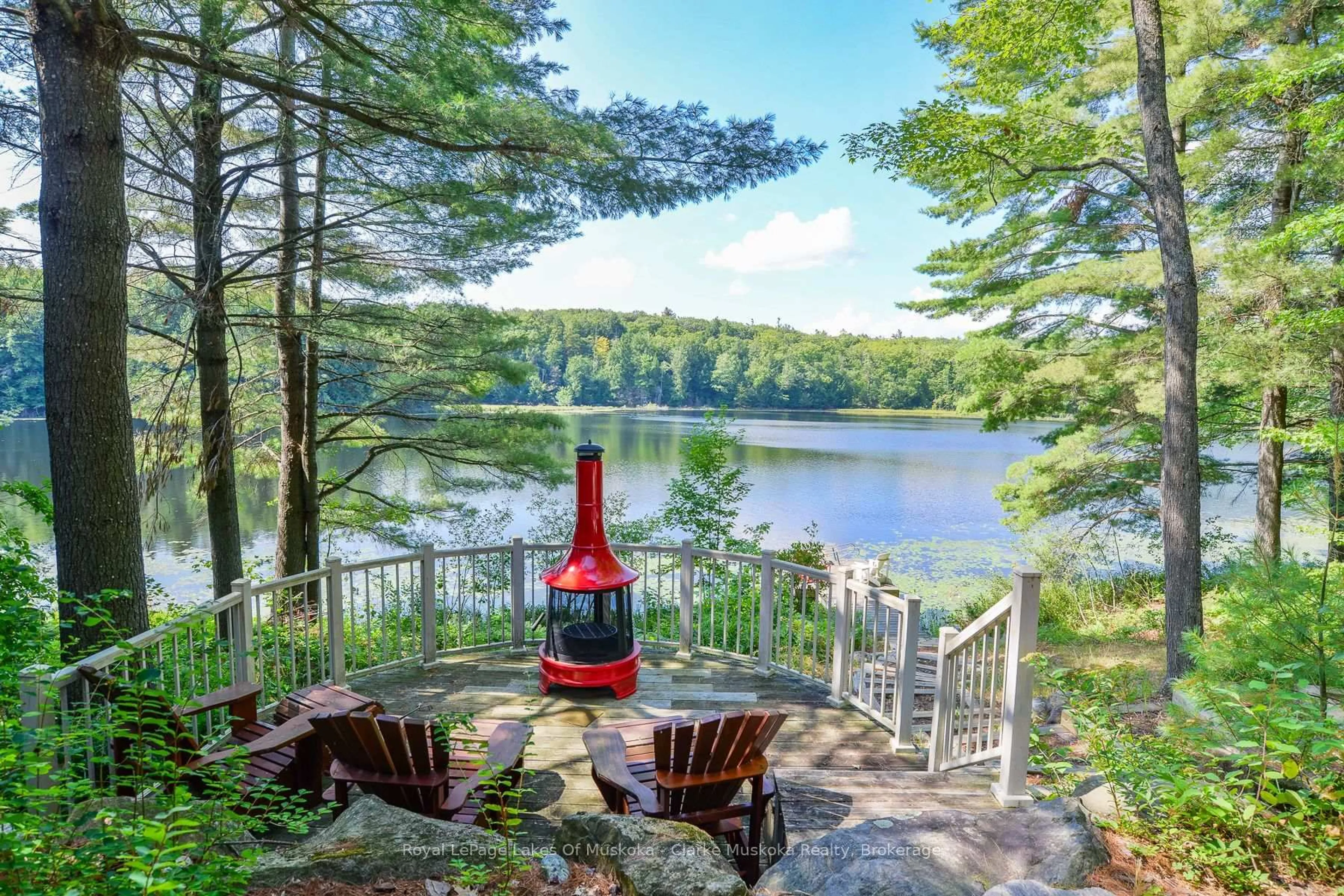 Patio, water/lake/river/ocean view for 45 Estate Dr, Muskoka Lakes Ontario P0B 1J0