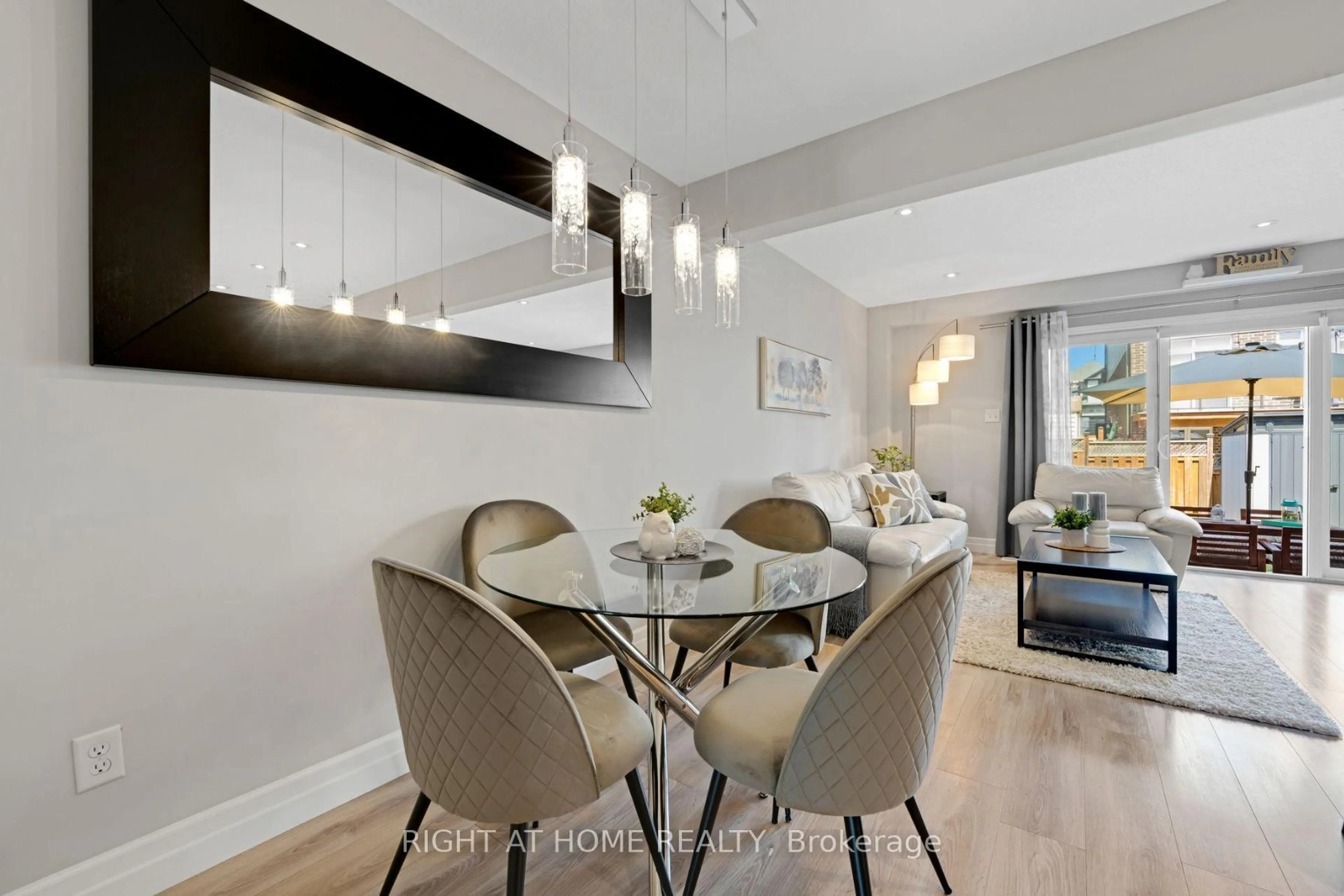 Dining room, wood/laminate floor for 63 Grand Flats Tr, Kitchener Ontario N2A 0J8