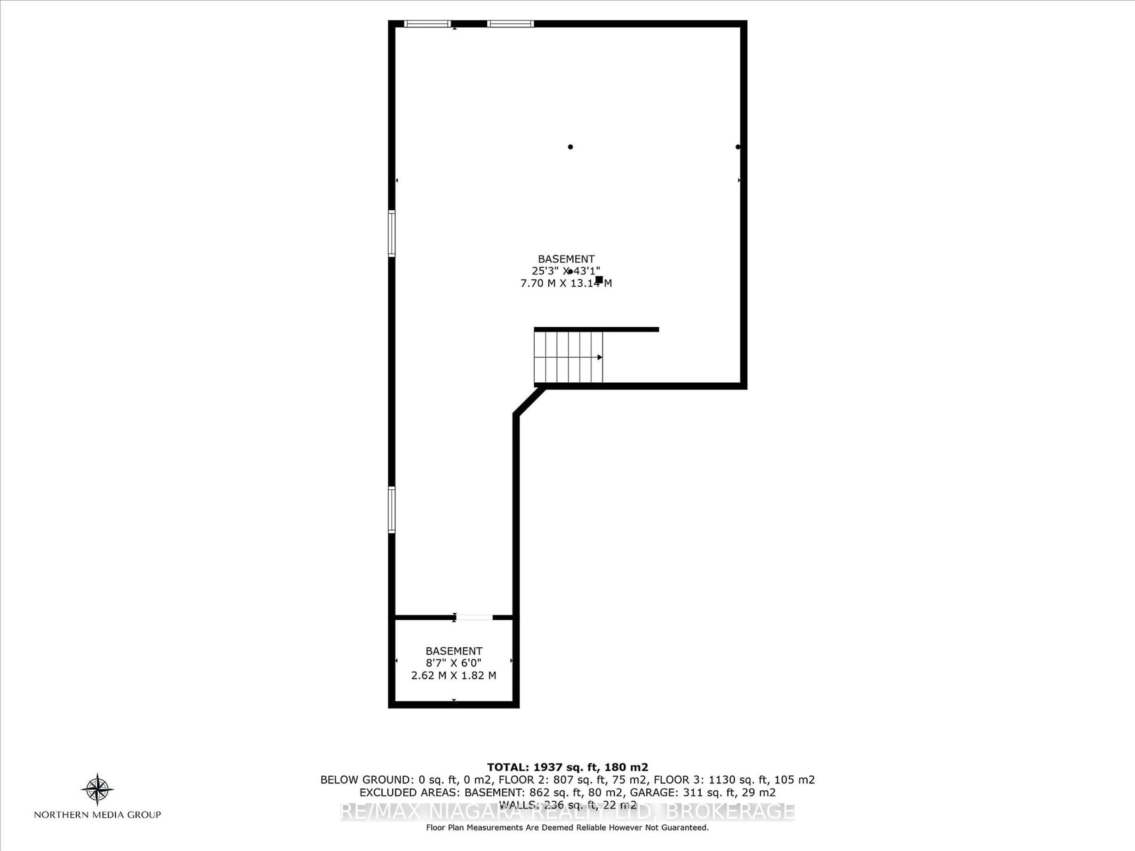 Floor plan for 22 PEACH St, Thorold Ontario L2E 6S4