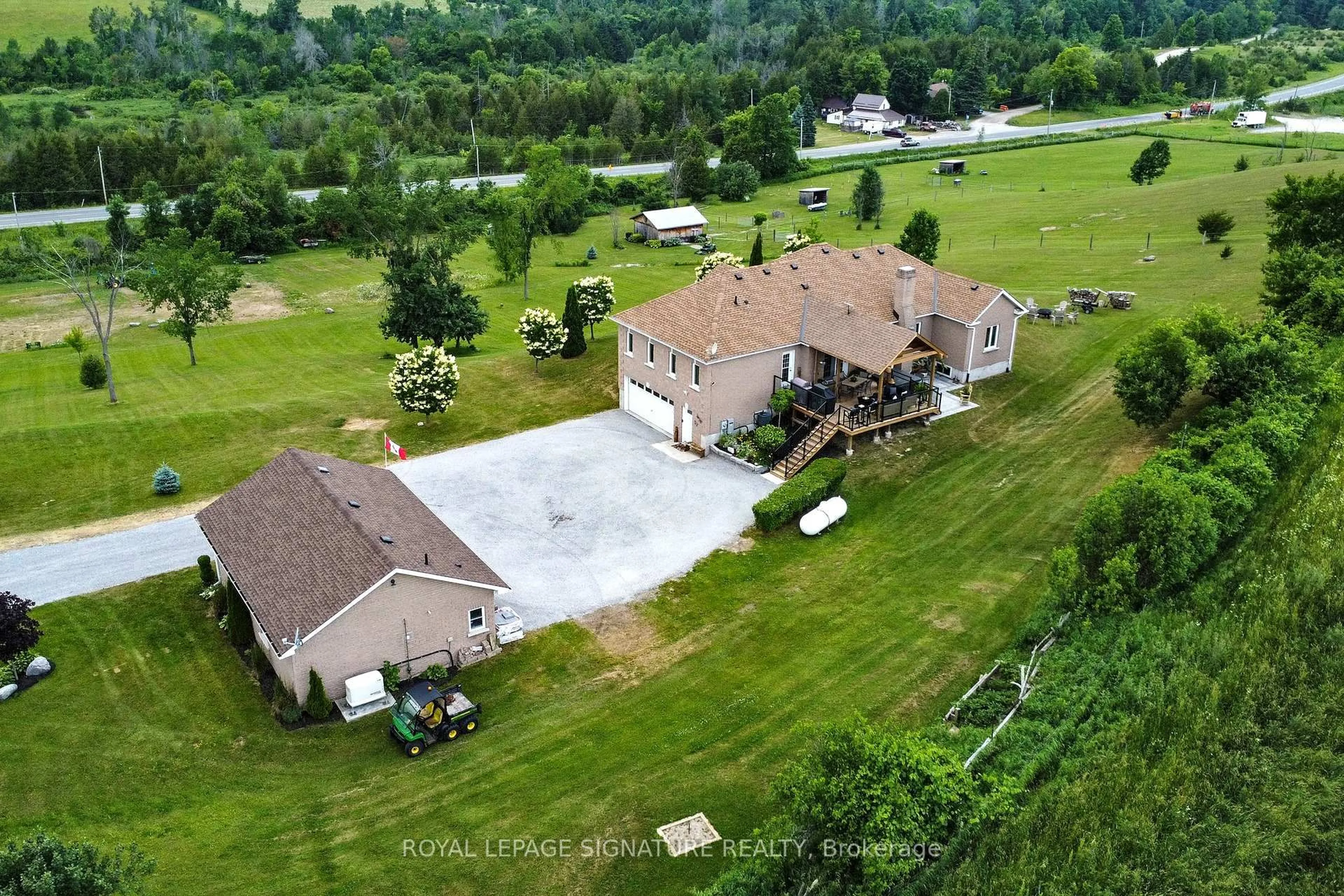 A pic from outside/outdoor area/front of a property/back of a property/a pic from drone, water/lake/river/ocean view for 4 Concession Rd 8, Trent Hills Ontario K0K 3K0