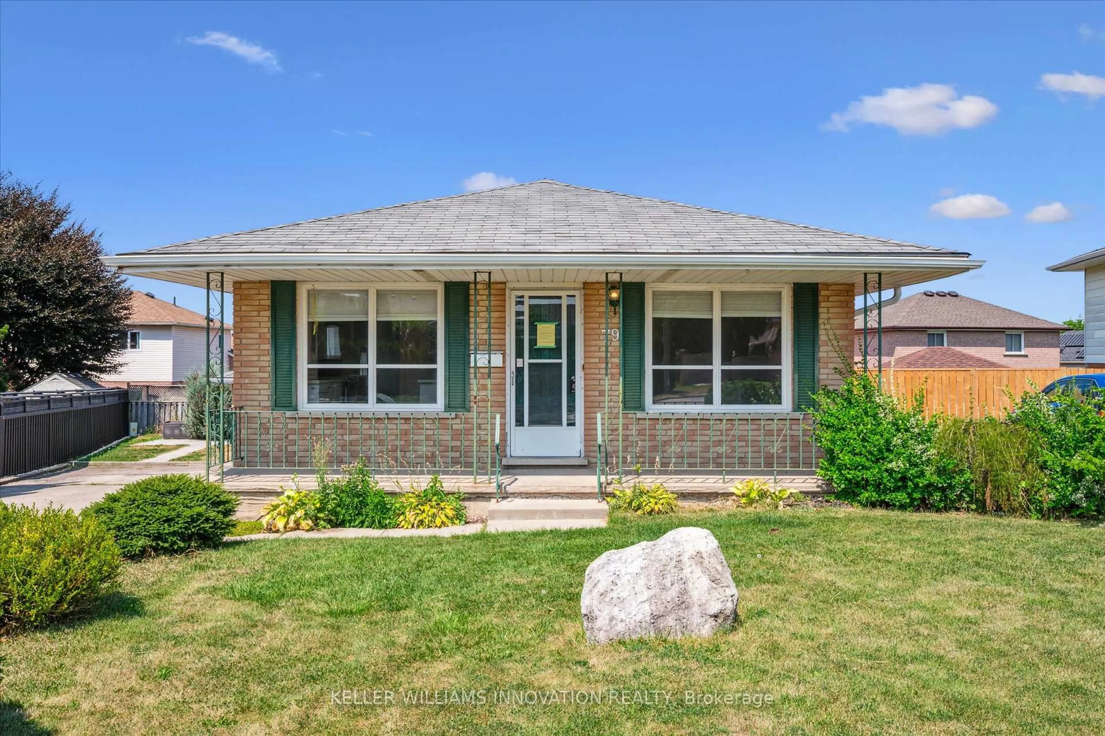 Home with vinyl exterior material, street for 79 Lorraine Dr, Cambridge Ontario N1R 6P2