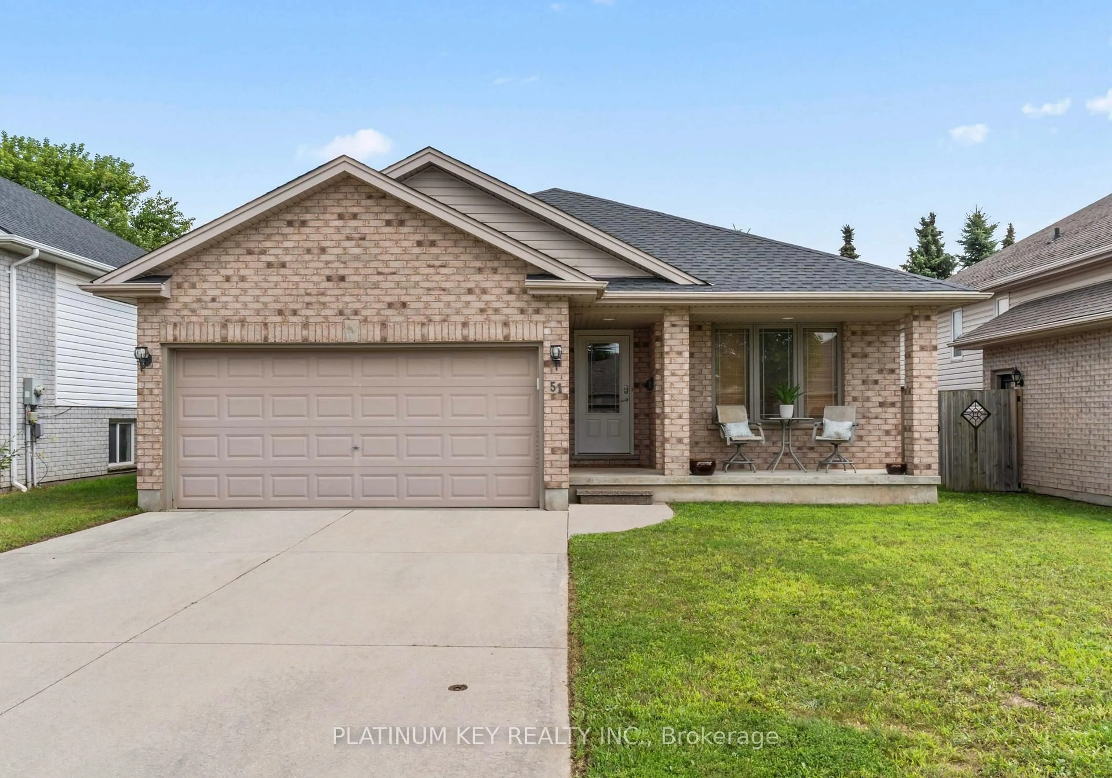 Home with brick exterior material, street for 51 Queensway Dr, Strathroy-Caradoc Ontario N7G 4M2