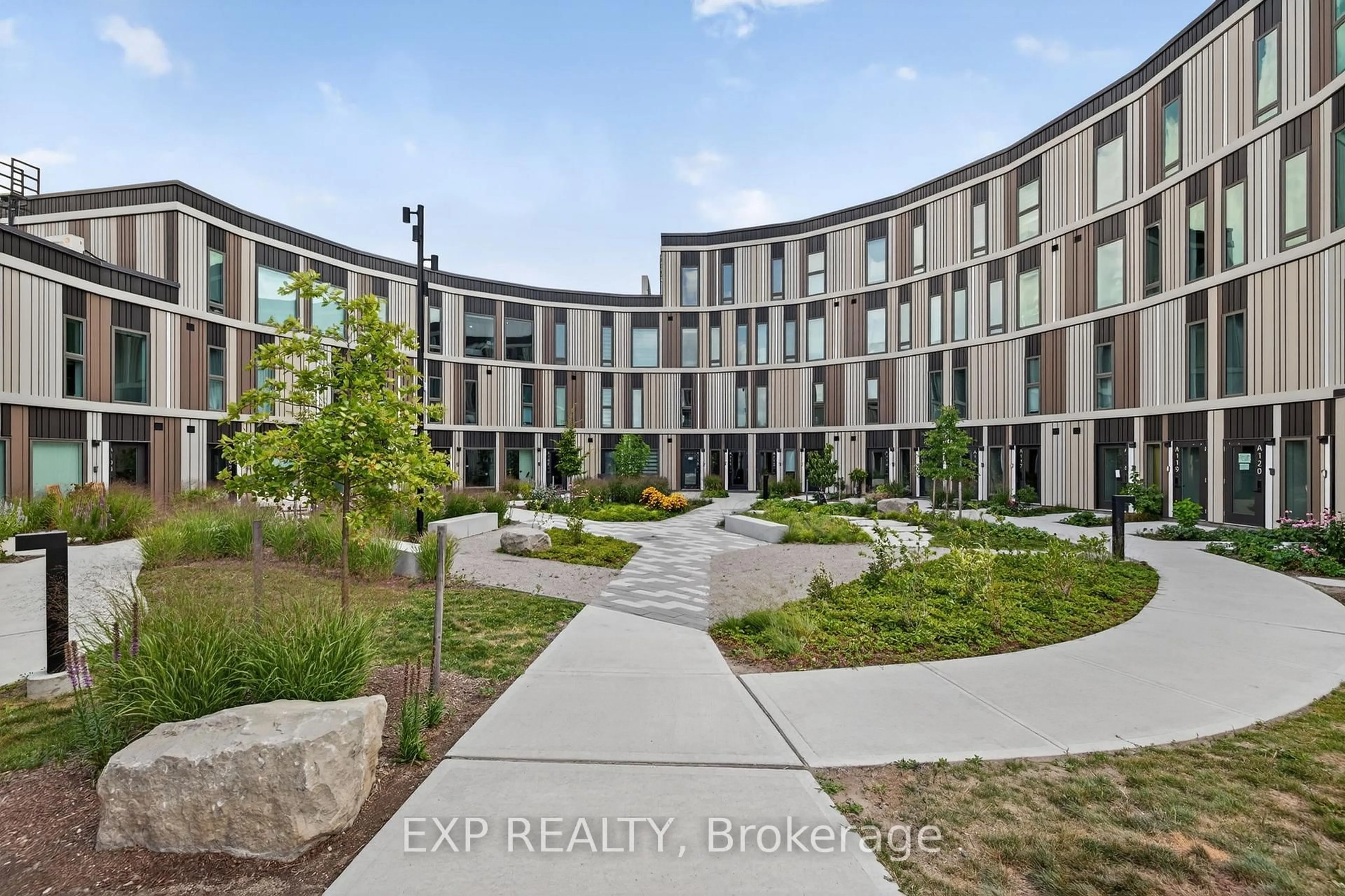 A pic from outside/outdoor area/front of a property/back of a property/a pic from drone, building for 2062 Lumen Dr #A112, London South Ontario N6A 5B5