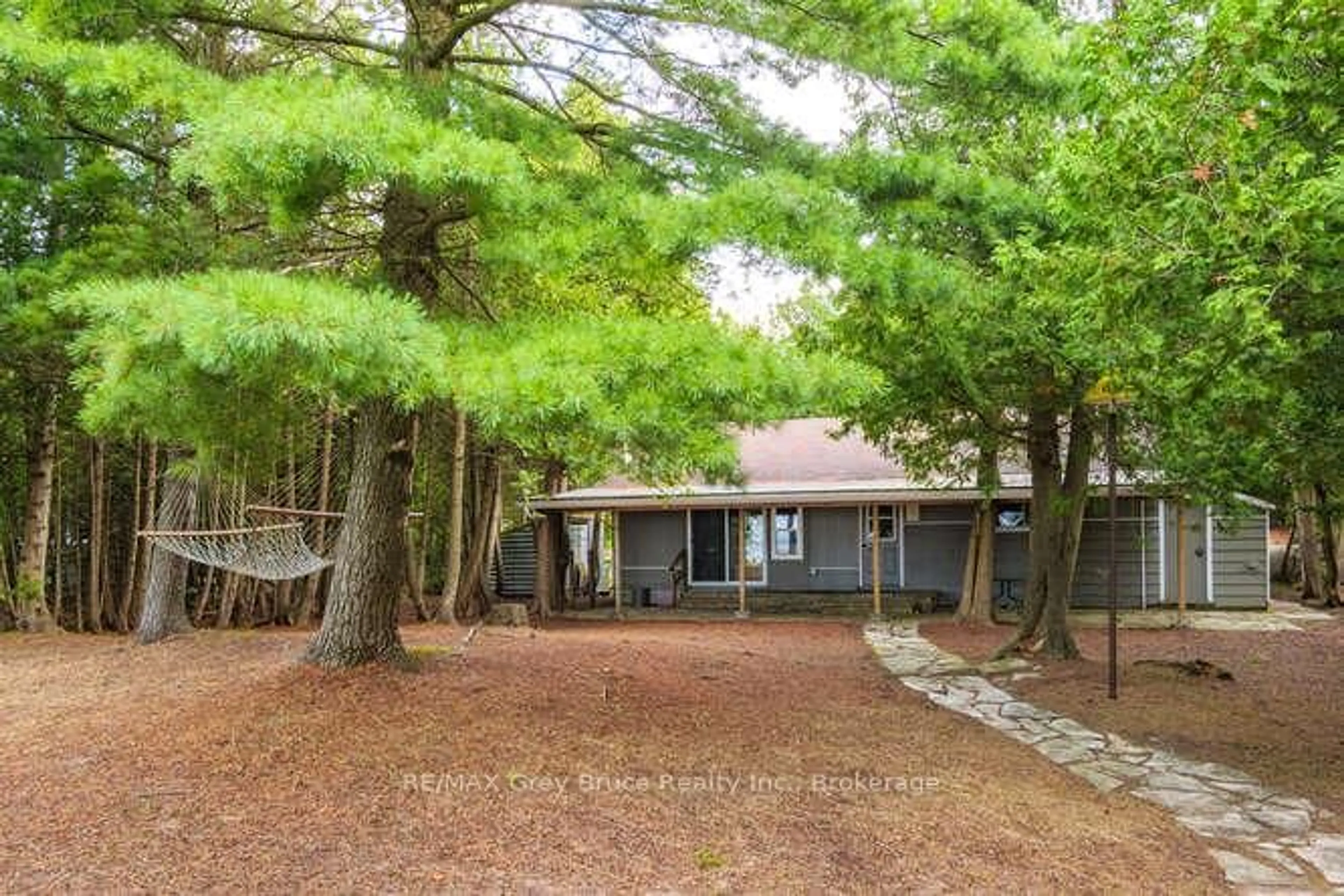 Patio, forest/trees view for 269 Ogimah Rd, Native Leased Lands Ontario N0H 2G0