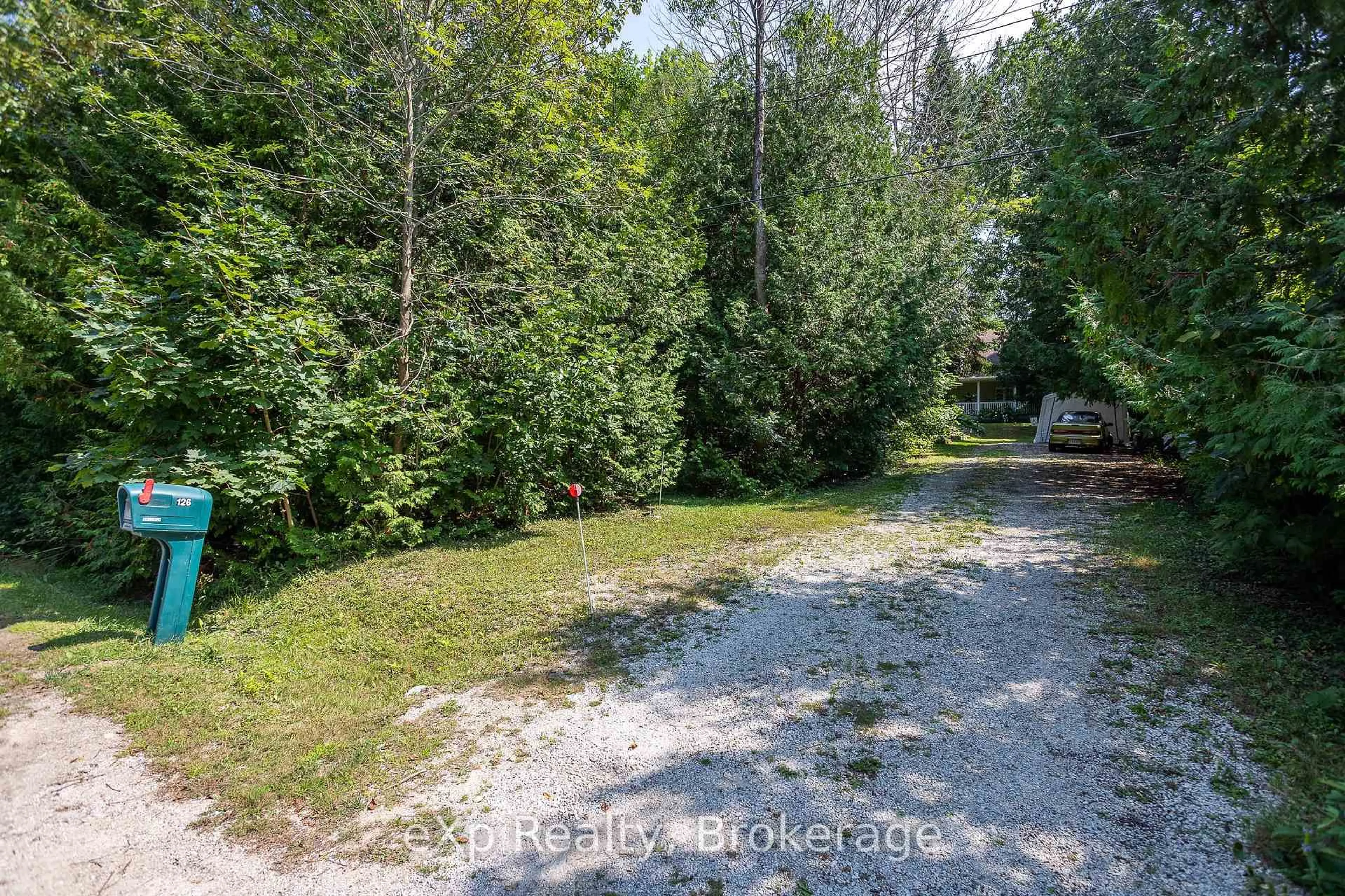 A pic from outside/outdoor area/front of a property/back of a property/a pic from drone, forest/trees view for 126 Wilson Dr, Georgian Bluffs Ontario N0H 2T0