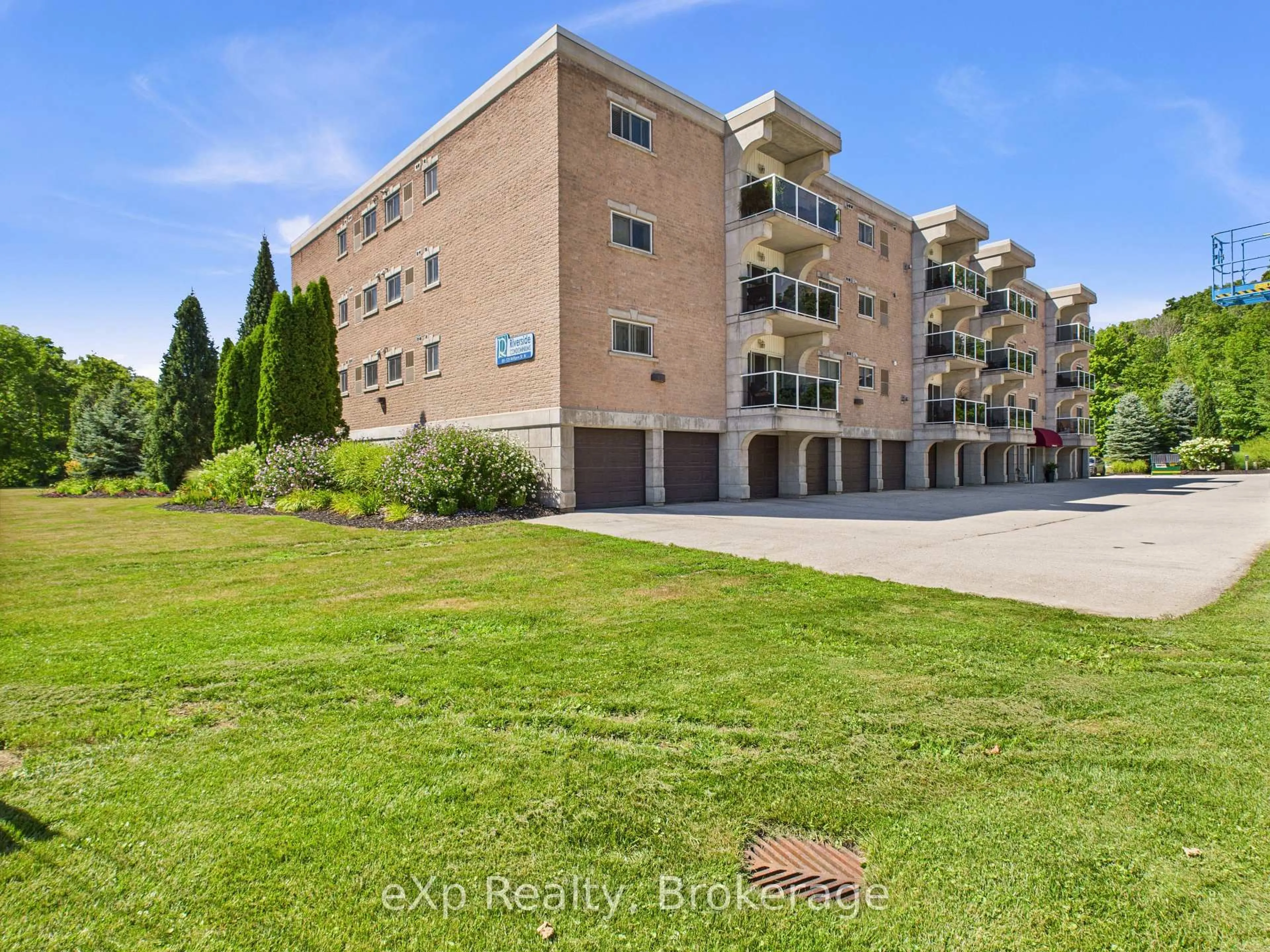 A pic from outside/outdoor area/front of a property/back of a property/a pic from drone, water/lake/river/ocean view for 85 William St #202, Brockton Ontario N0G 2V0