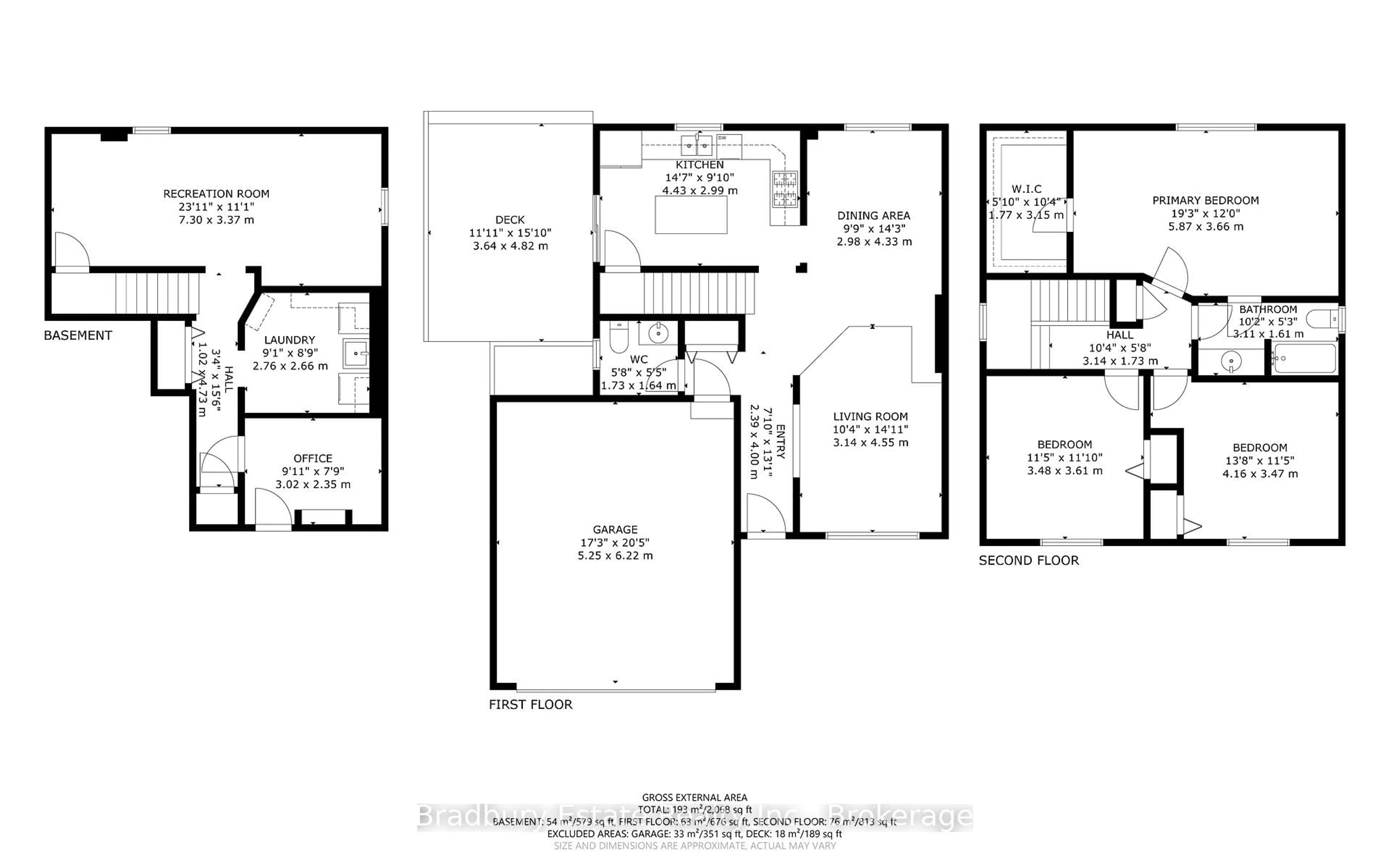 Floor plan for 176 Highland Rd, Hamilton Ontario L8J 2S6