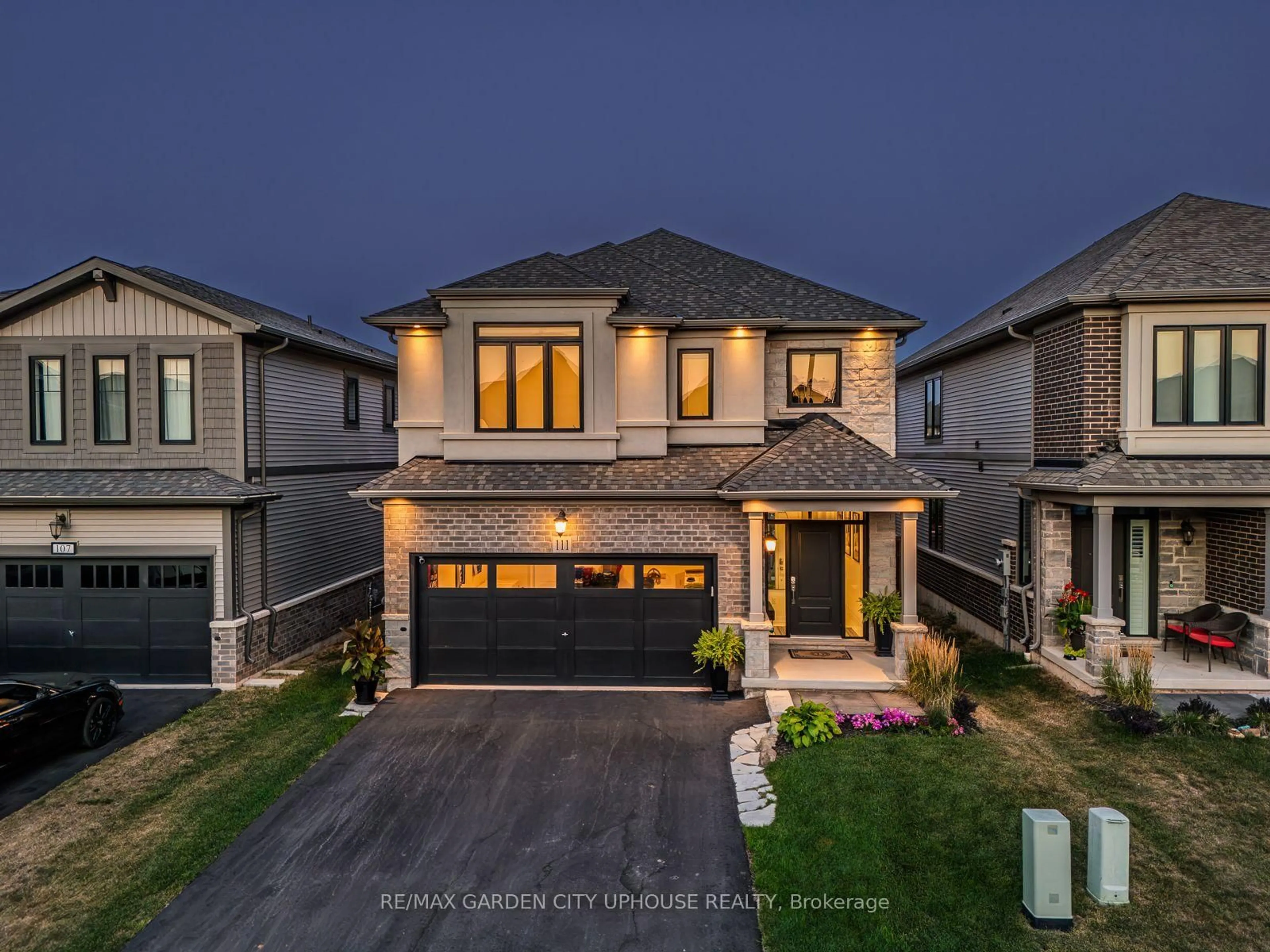 Home with brick exterior material, street for 111 STARFIRE Cres, Hamilton Ontario L8E 0K9