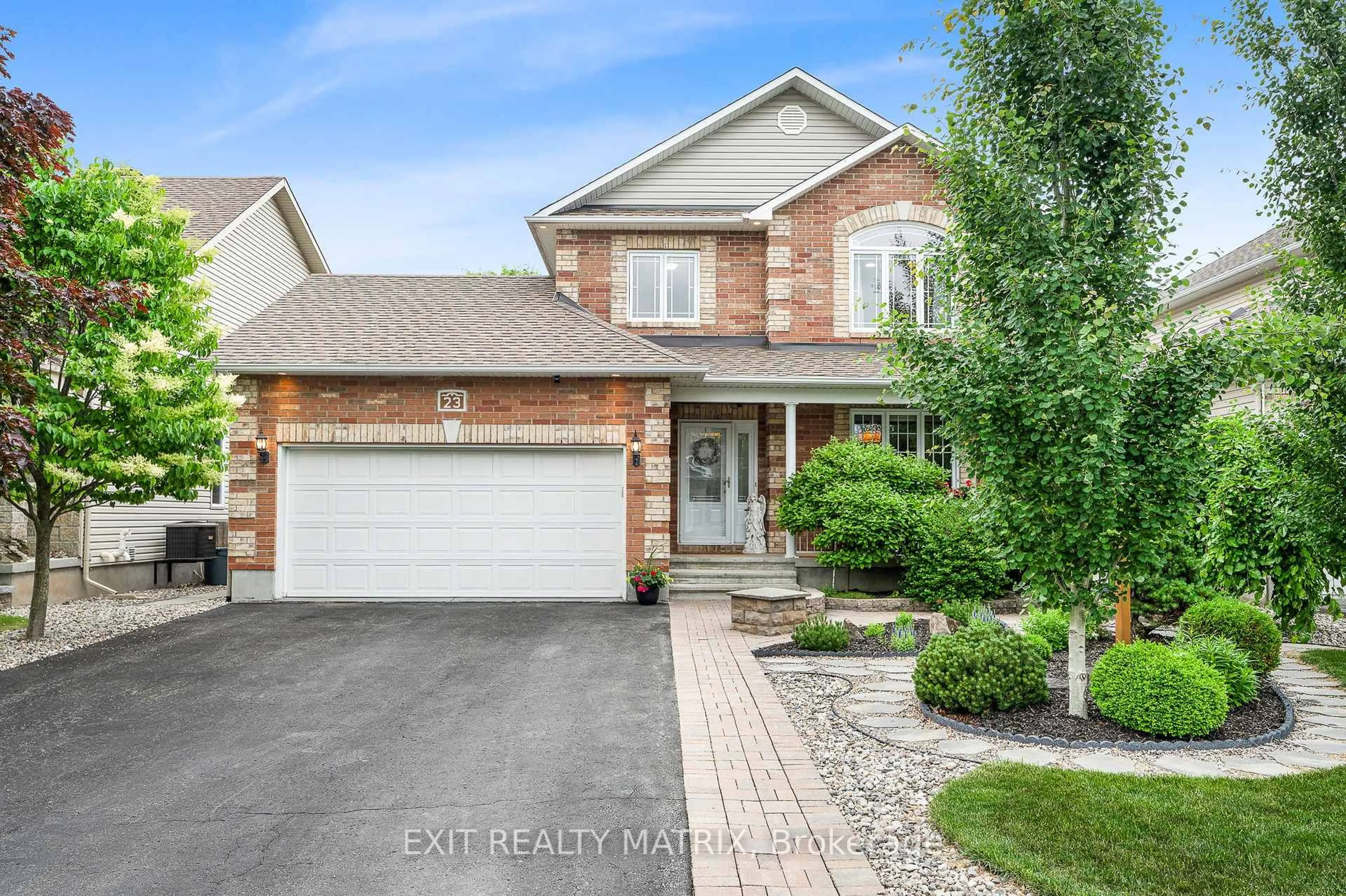 Home with brick exterior material, street for 23 Cobblestone Dr, Russell Ontario K4R 0A7