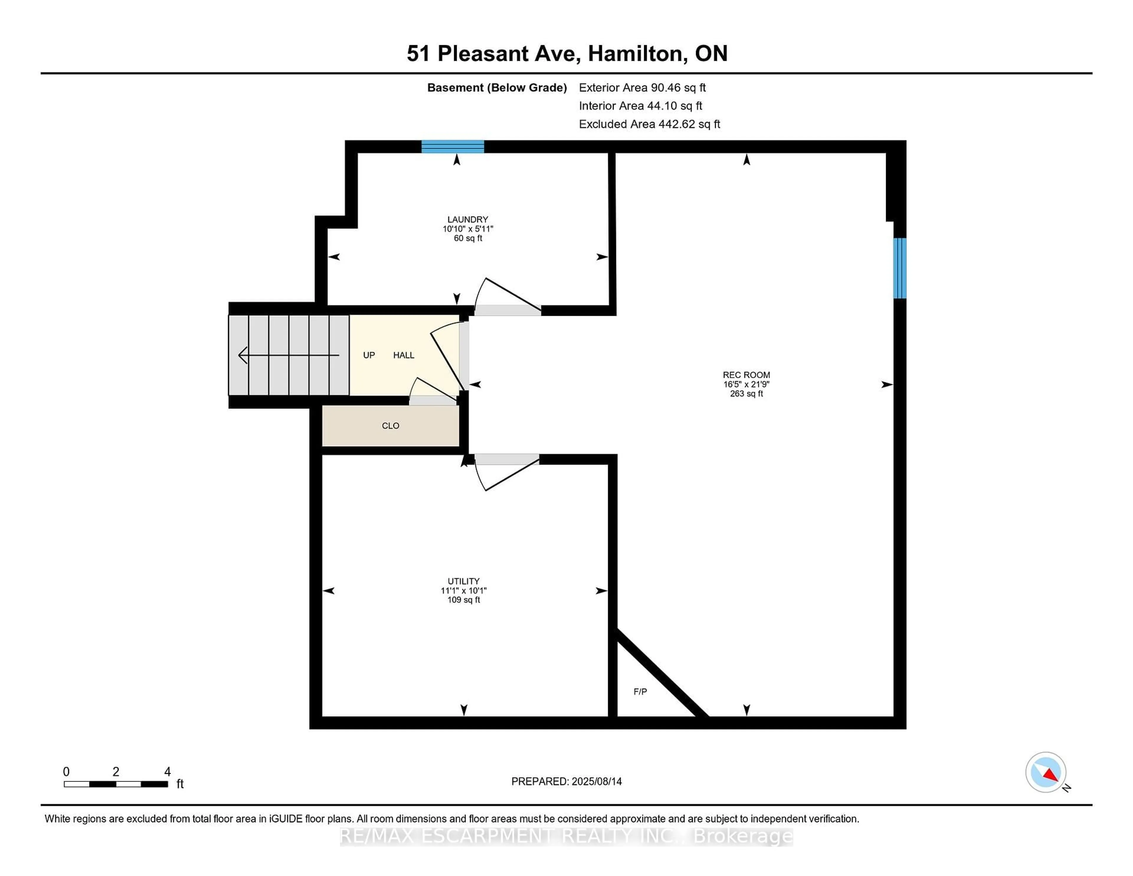 Floor plan for 51 Pleasant Ave, Hamilton Ontario L9H 3T2