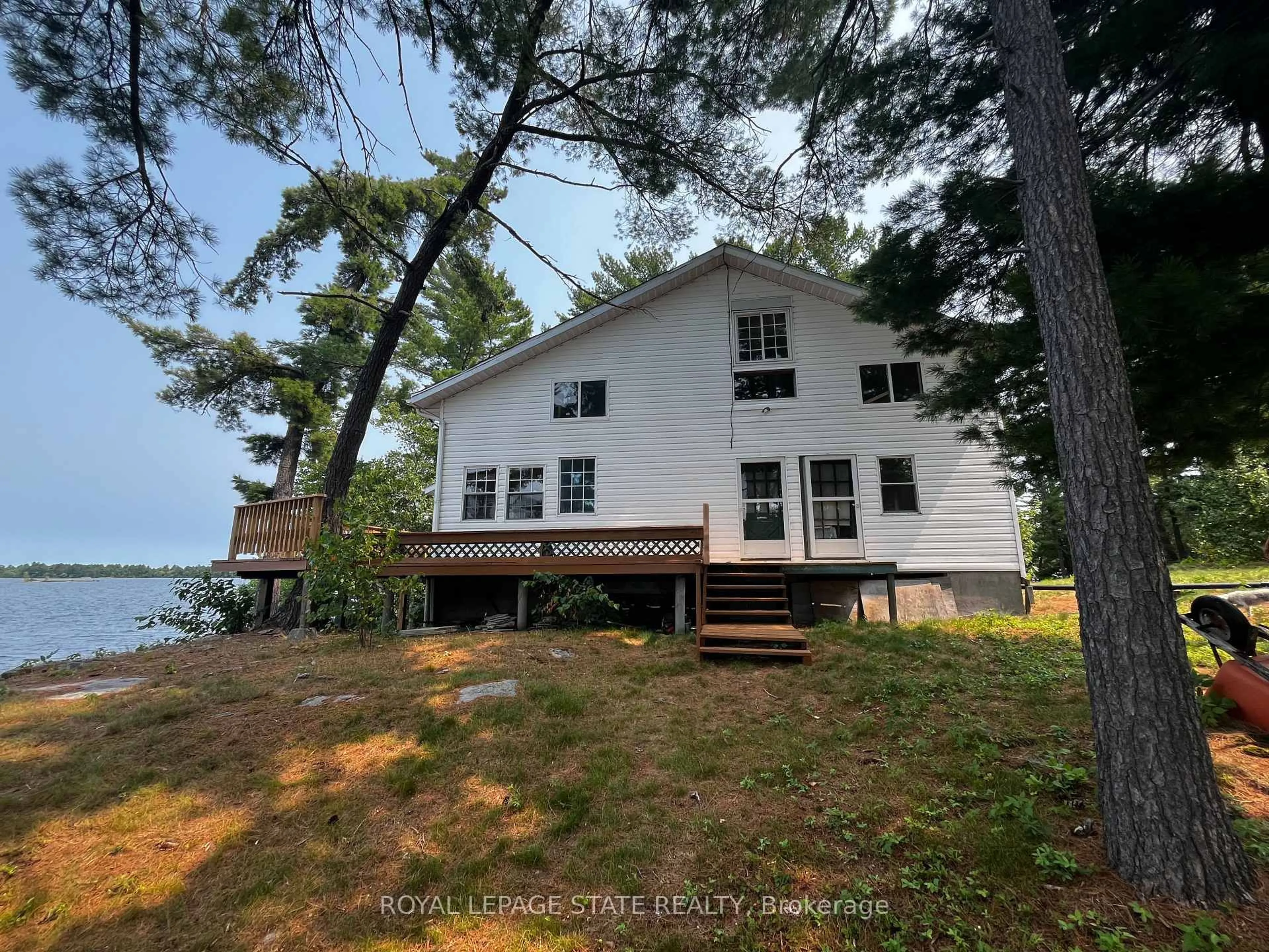 A pic from outside/outdoor area/front of a property/back of a property/a pic from drone, water/lake/river/ocean view for WL106-1 Loudon Island 8 PCL 1715, West Nipissing Ontario P0H 1R0