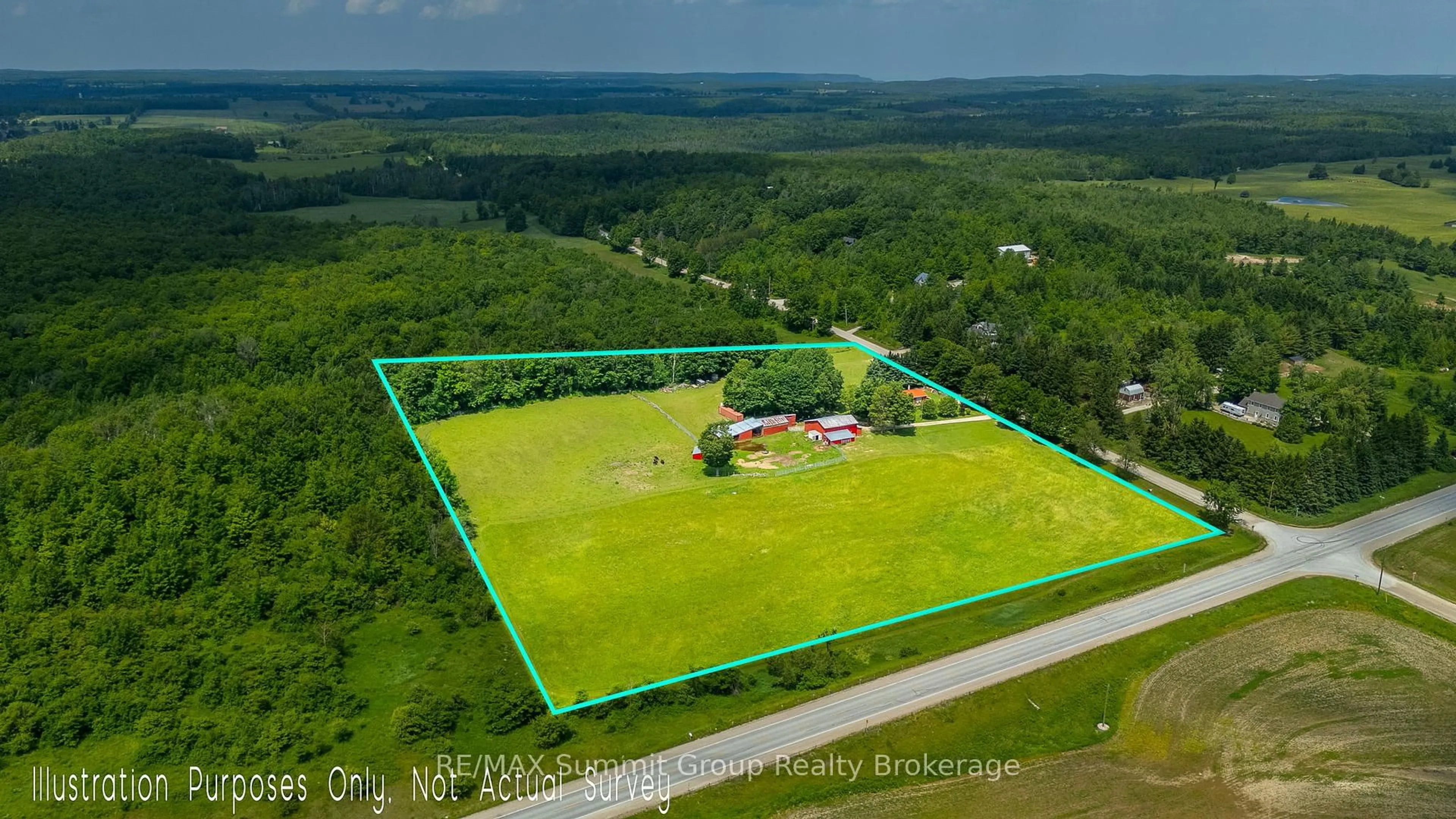 A pic from outside/outdoor area/front of a property/back of a property/a pic from drone, building for 554014 Road 55, Grey Highlands Ontario N0C 1M0