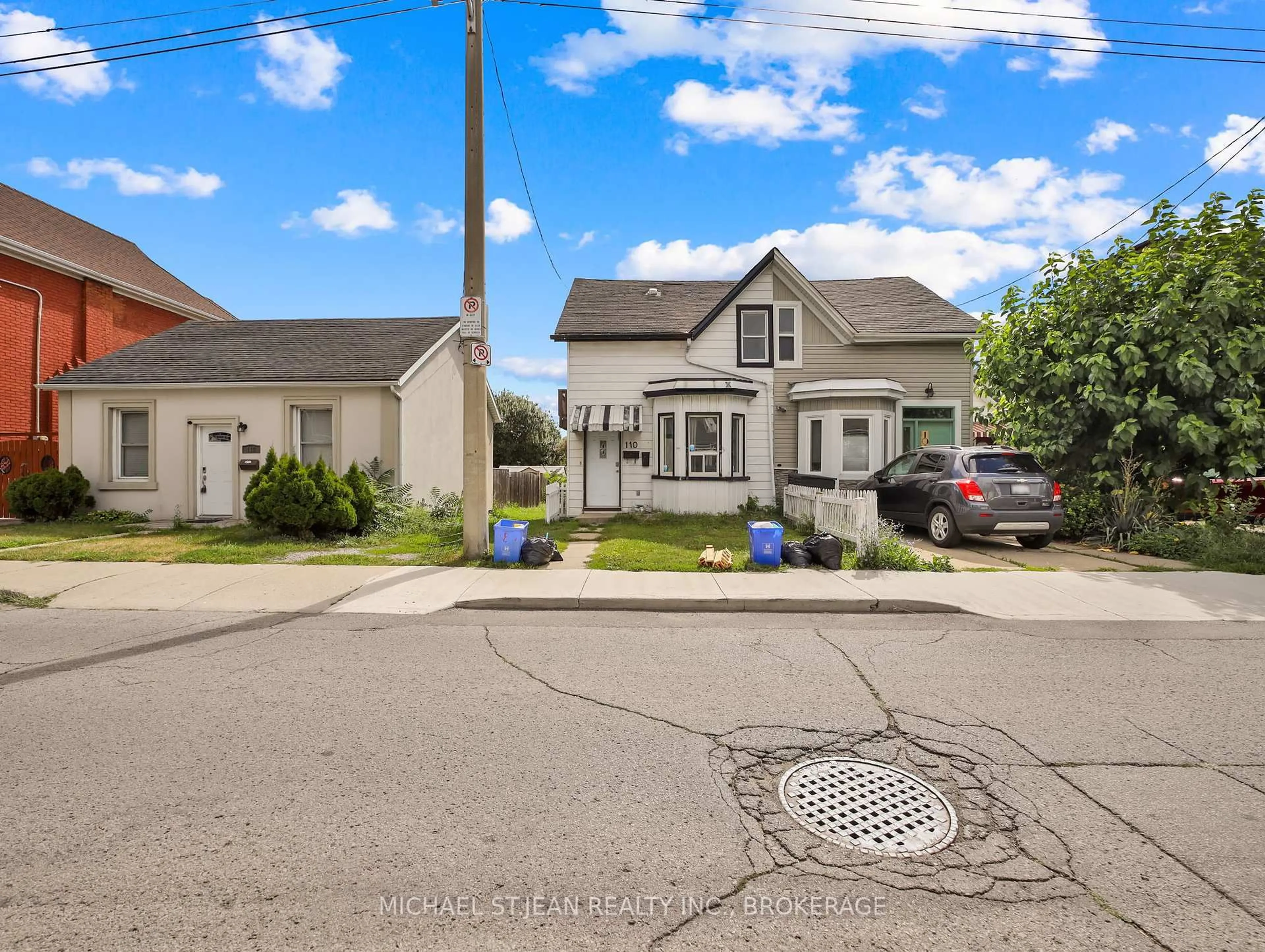 A pic from outside/outdoor area/front of a property/back of a property/a pic from drone, street for 110 Emerald St, Hamilton Ontario L8L 5K4