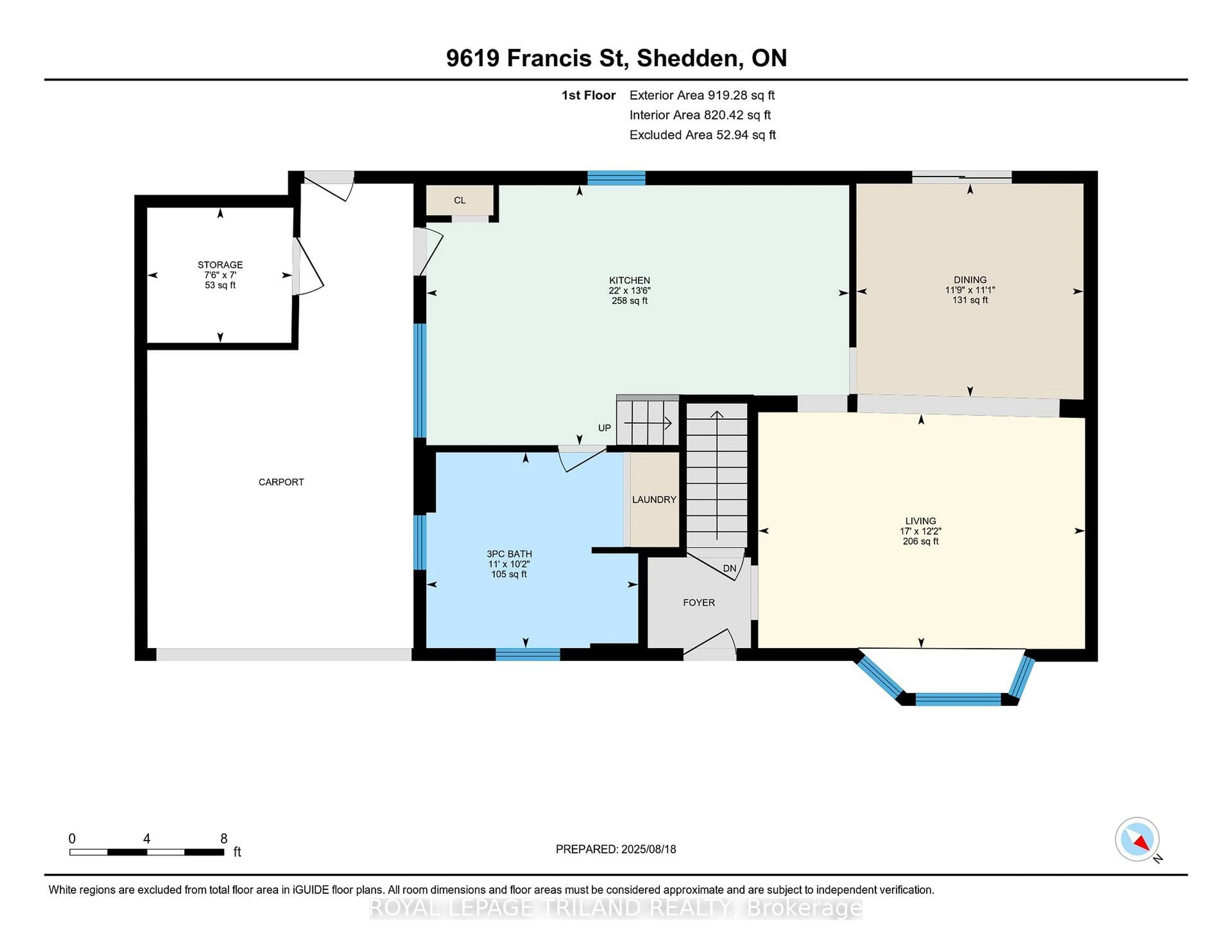 Floor plan for 9619 FRANCIS St, Southwold Ontario N0L 2E0