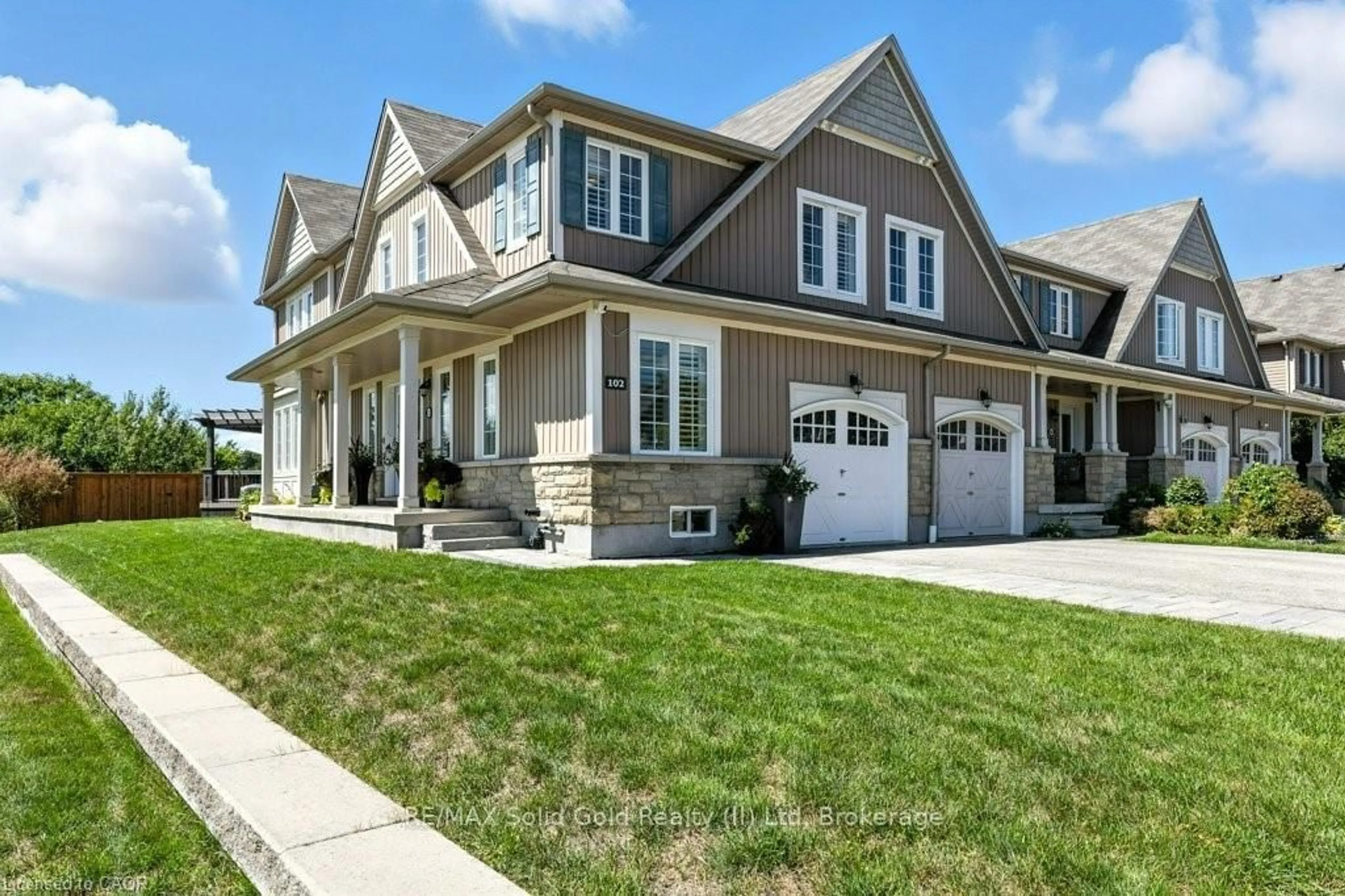 Home with vinyl exterior material, street for 102 Trowbridge St, Woolwich Ontario N0B 1M0