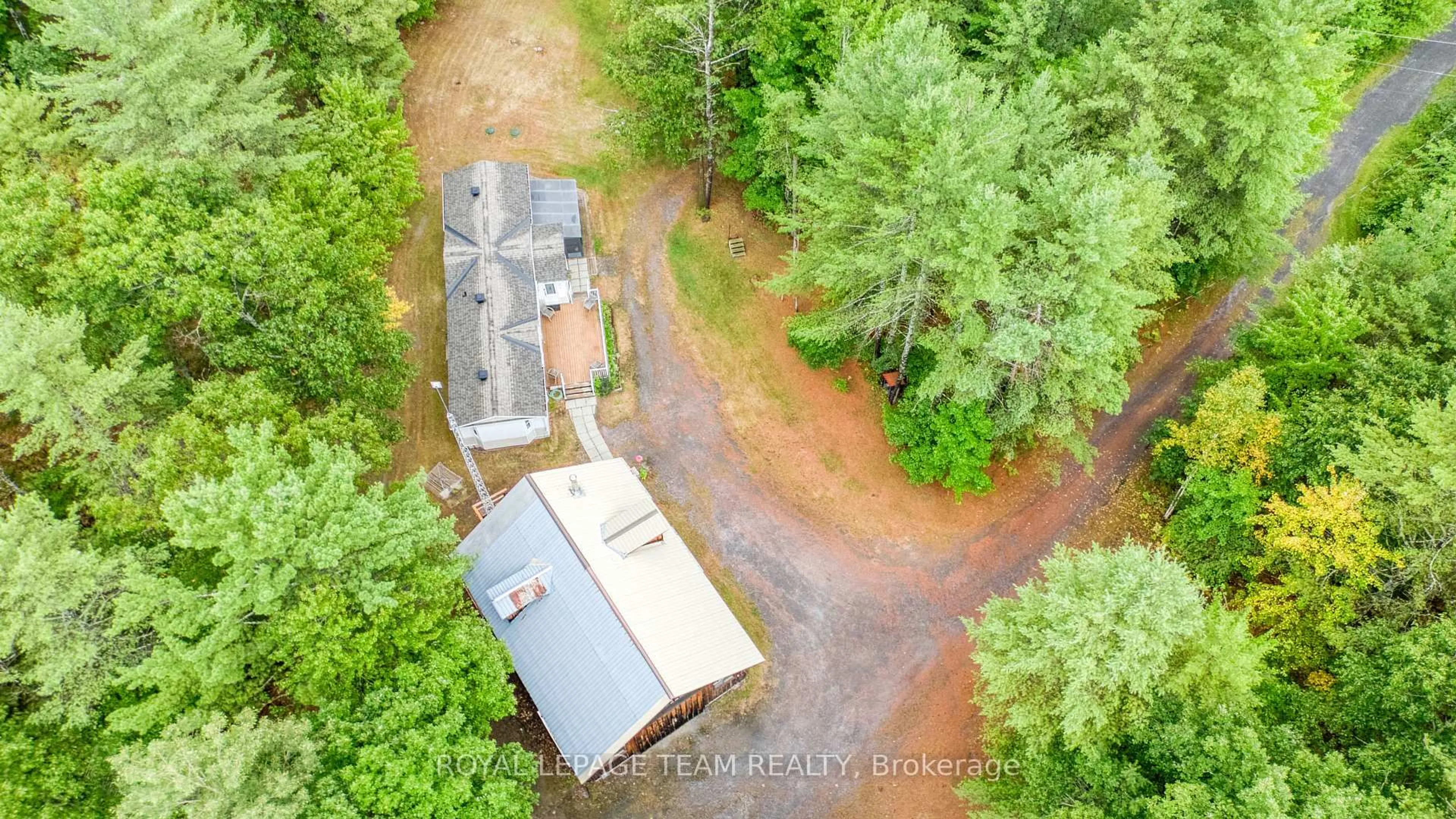 A pic from outside/outdoor area/front of a property/back of a property/a pic from drone, forest/trees view for 200 Smith Lane, Pakenham Ontario K0A 2X0