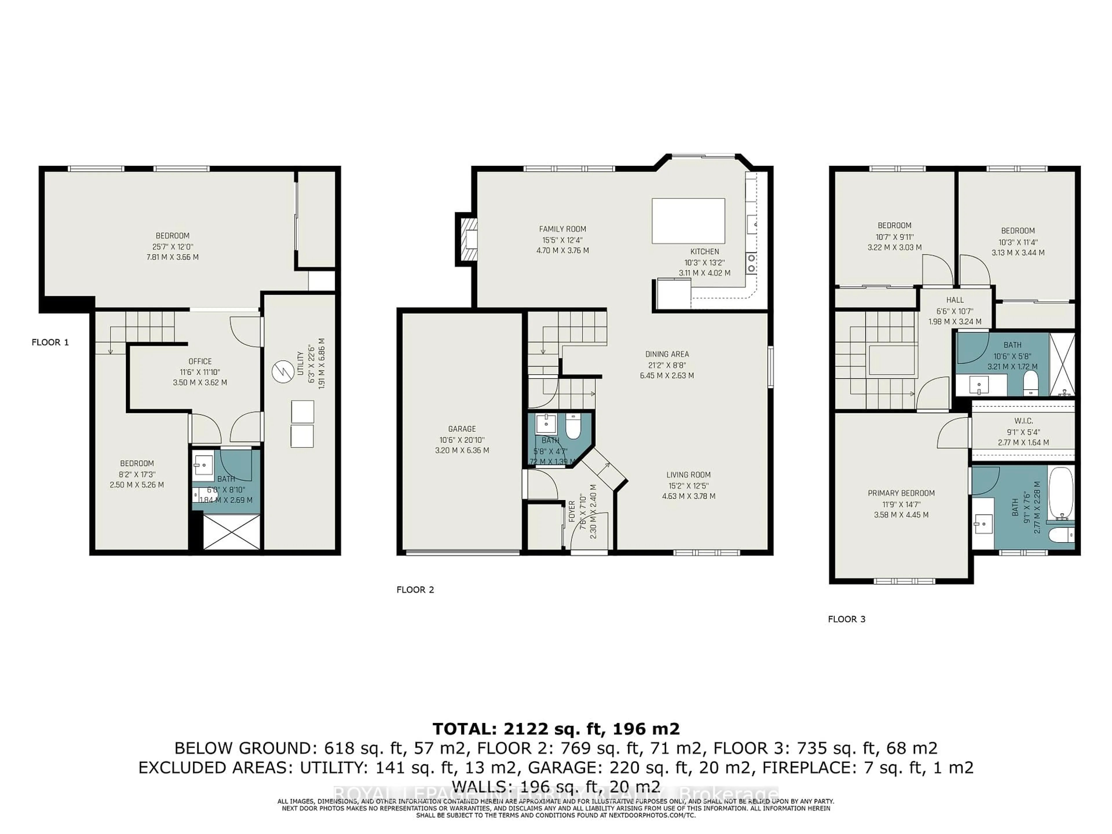 Floor plan for 25 Berry Glen St, Ottawa Ontario K2G 7A5