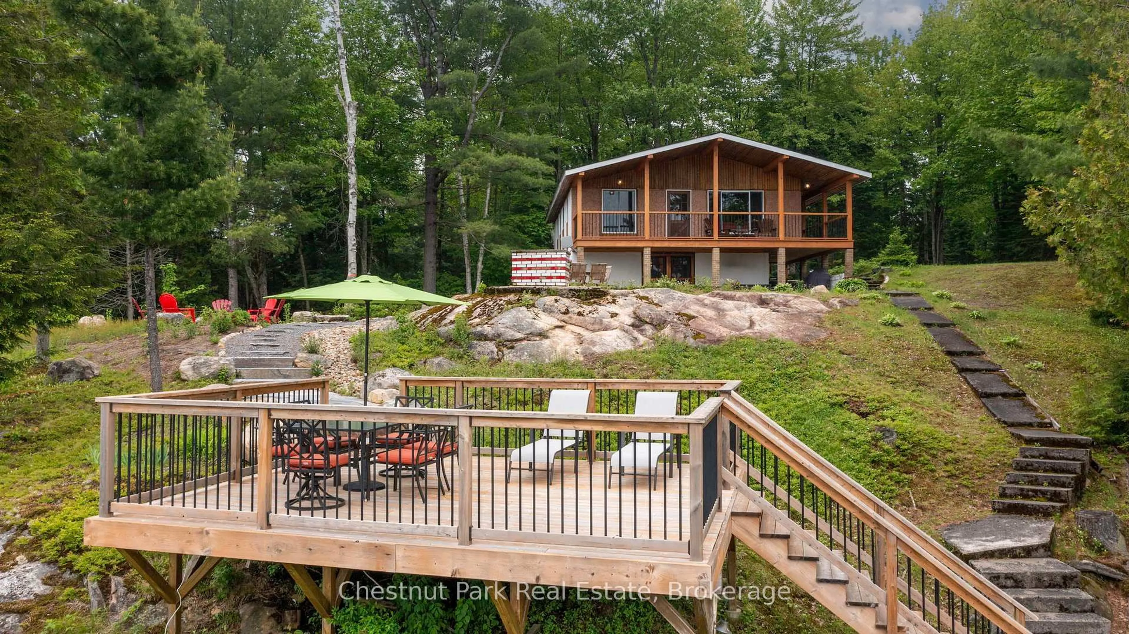 Patio, water/lake/river/ocean view for 4 Mallard Lane, Lake of Bays Ontario P0B 1A0