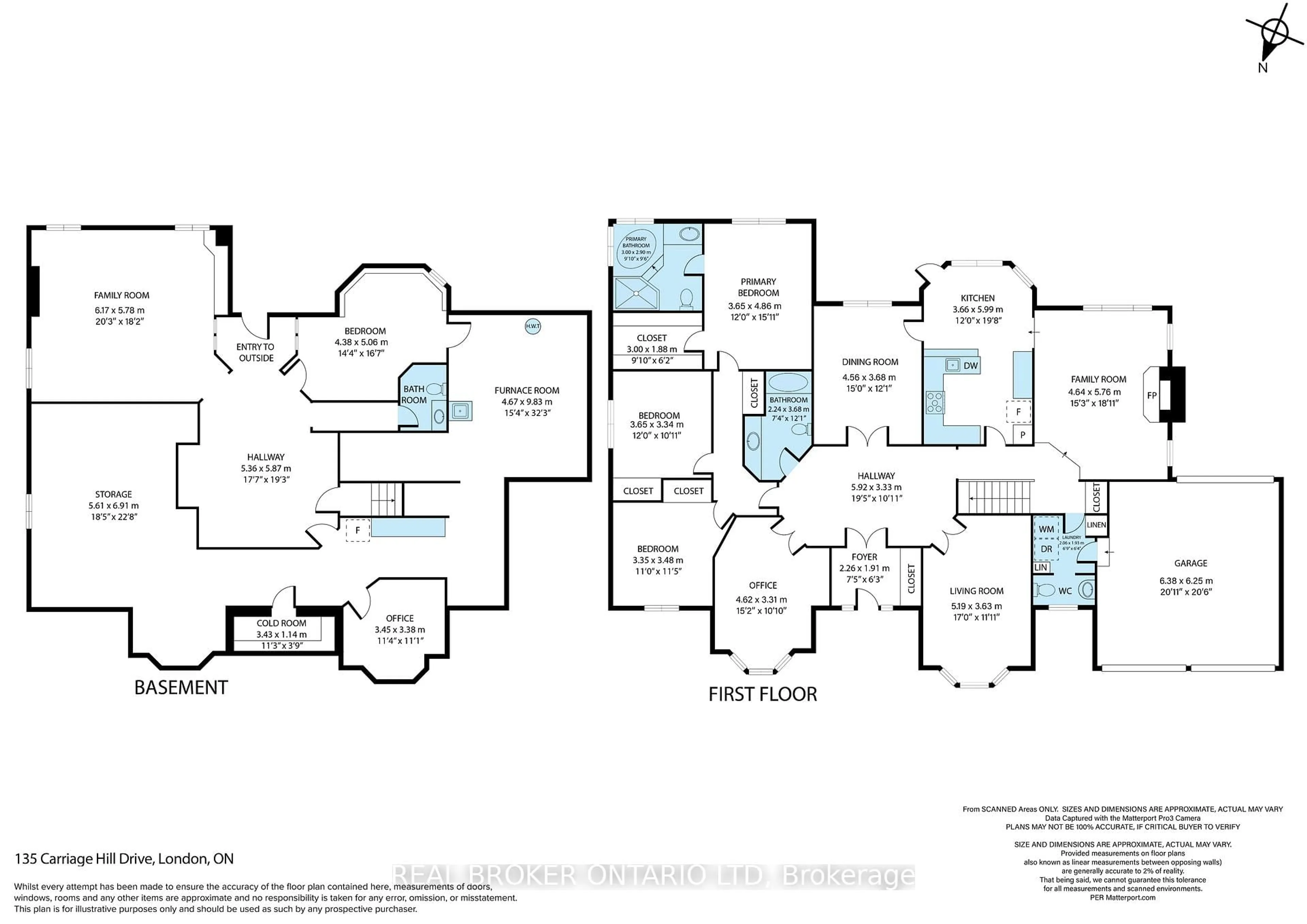 Floor plan for 135 Carriage Hill Dr, London North Ontario N5X 3W9