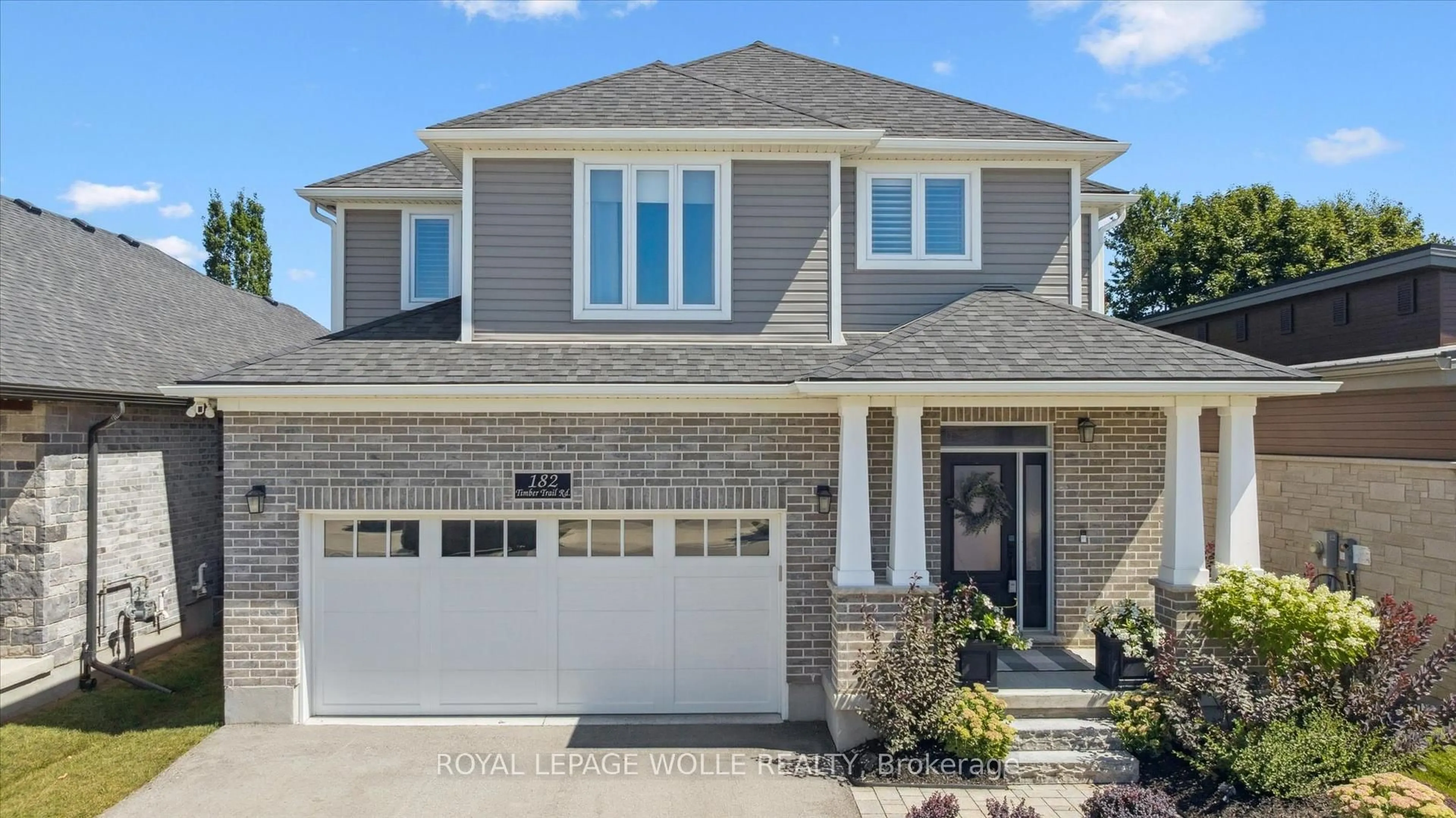 Home with brick exterior material, street for 182 Timber Trail Rd, Woolwich Ontario N3B 0C7