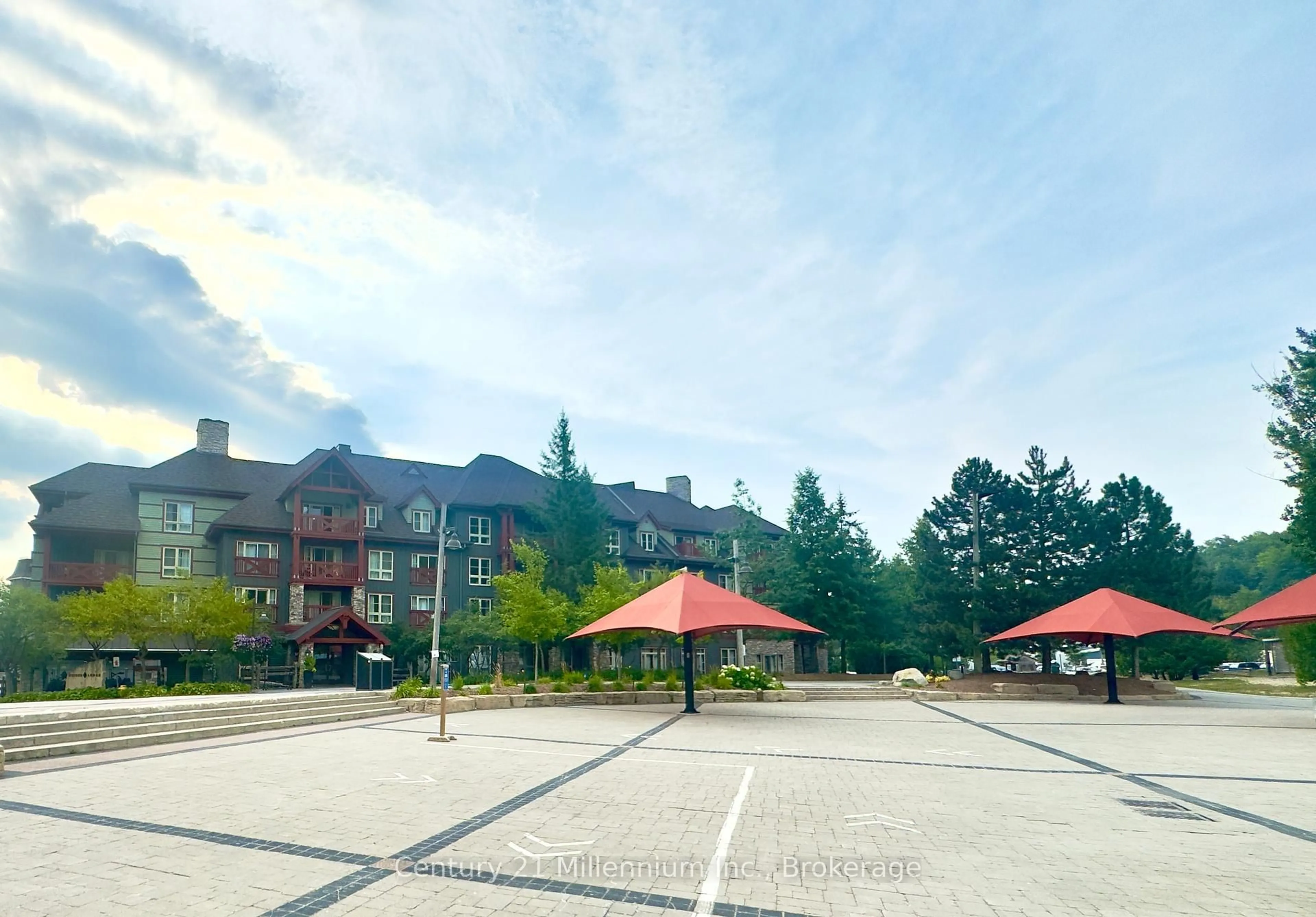 Patio, mountain view for 152 Jozo Weider Blvd #201, Blue Mountains Ontario L9Y 0V2