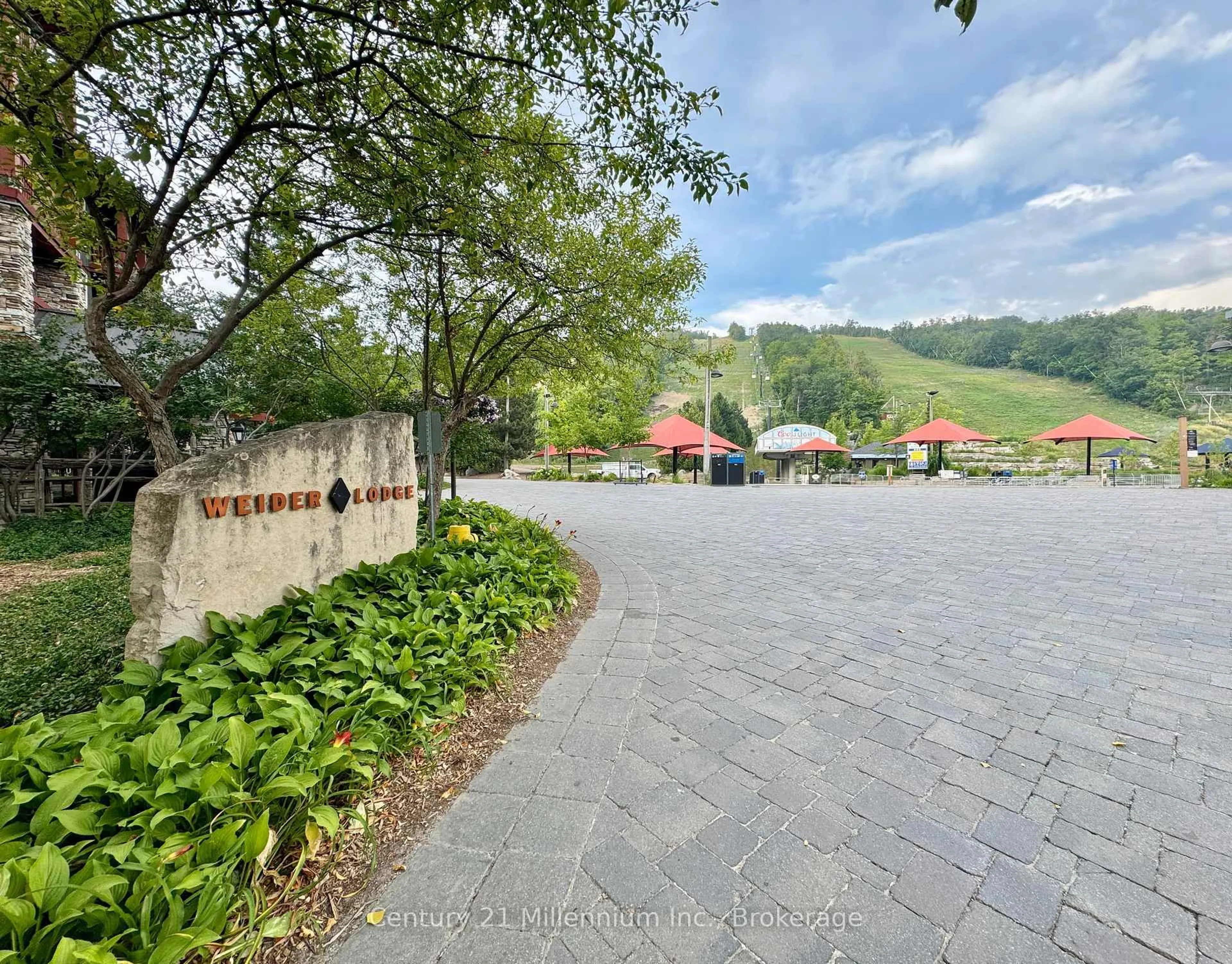 Patio, mountain view for 152 Jozo Weider Blvd #201, Blue Mountains Ontario L9Y 0V2