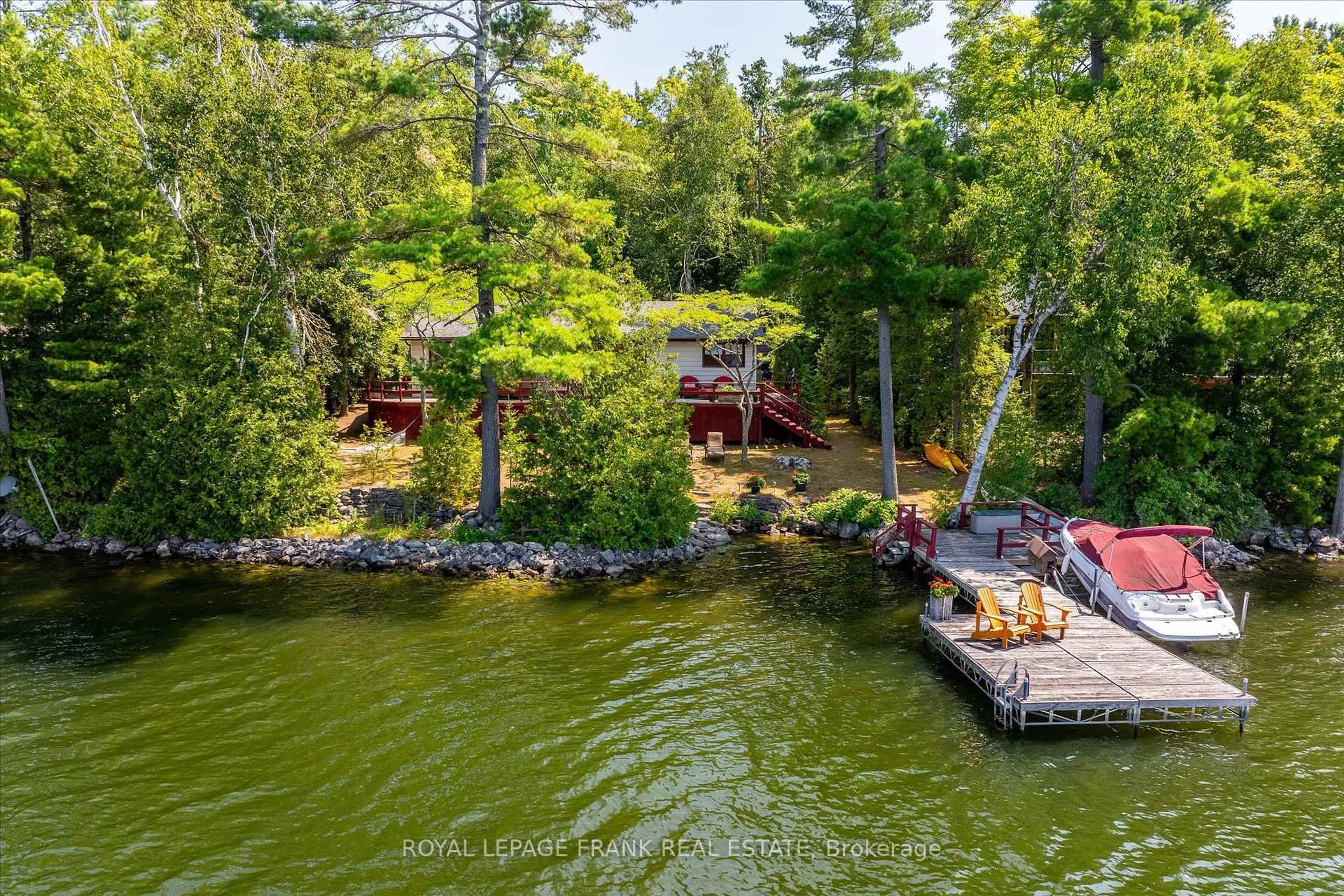 A pic from outside/outdoor area/front of a property/back of a property/a pic from drone, water/lake/river/ocean view for 2724 Newcomb Lane, Selwyn Ontario K0L 2H0