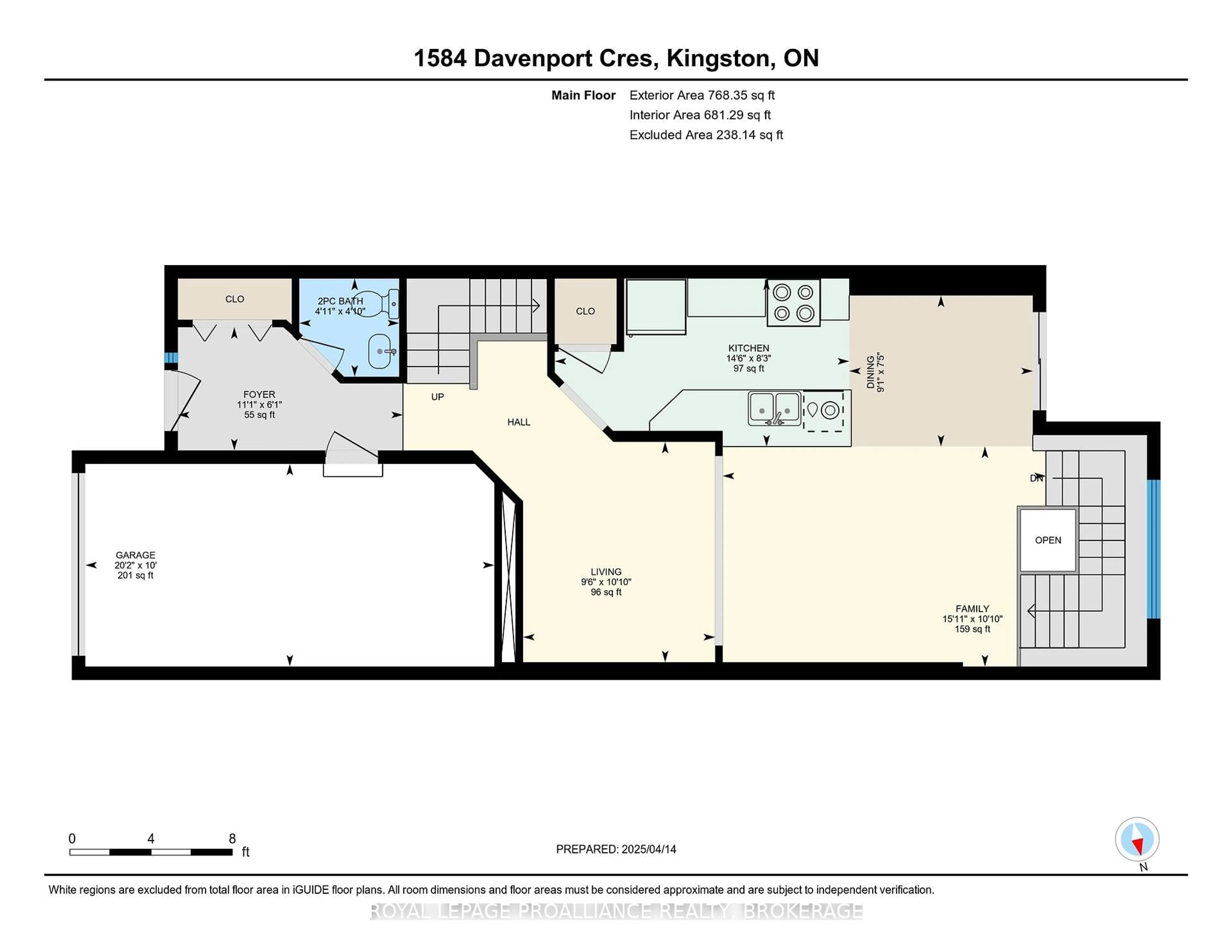 Floor plan for 1584 Davenport Cres, Kingston Ontario K7P 0H5
