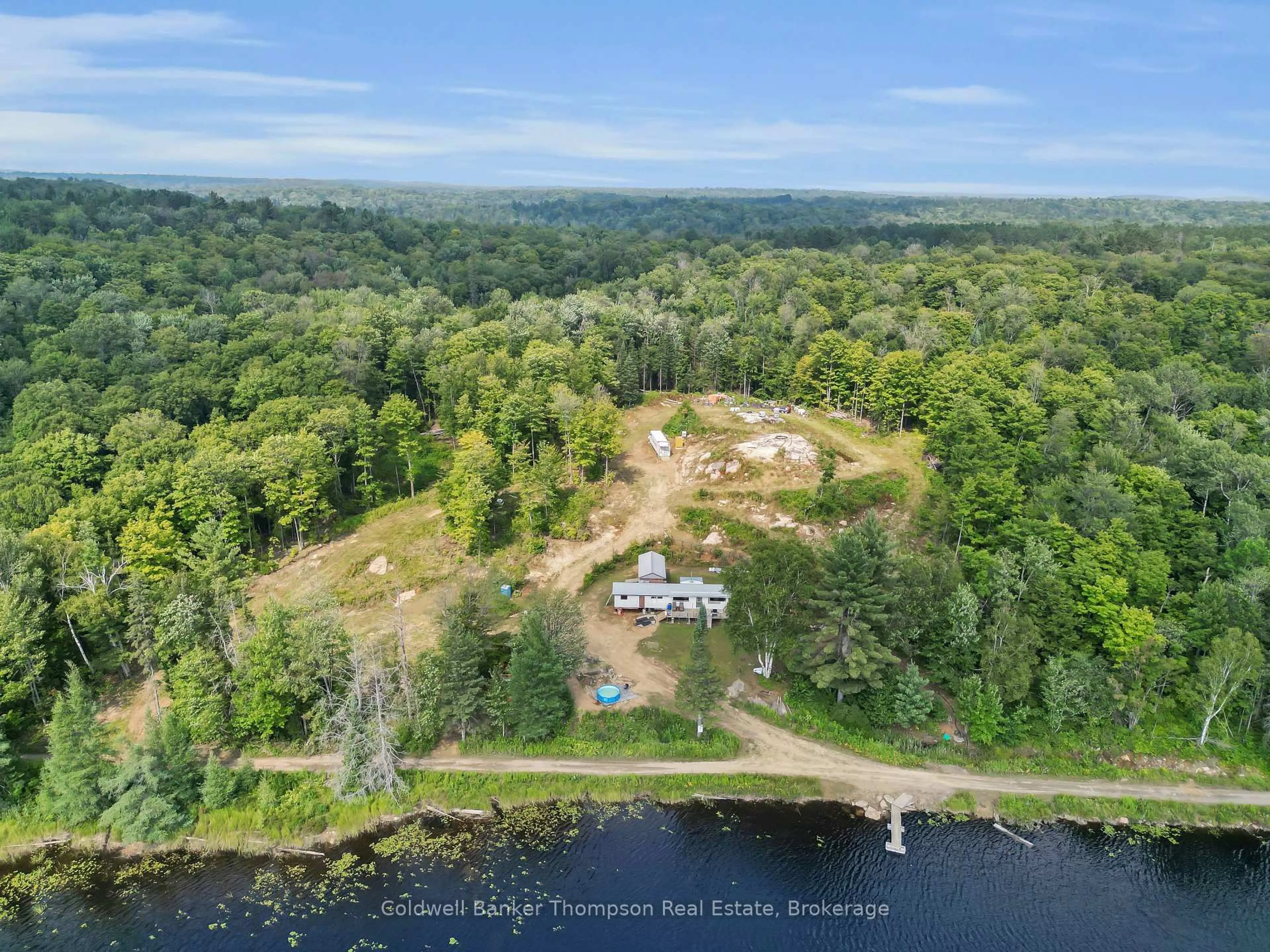 A pic from outside/outdoor area/front of a property/back of a property/a pic from drone, water/lake/river/ocean view for 0 Seguin Tr, Perry Ontario P0A 1J0