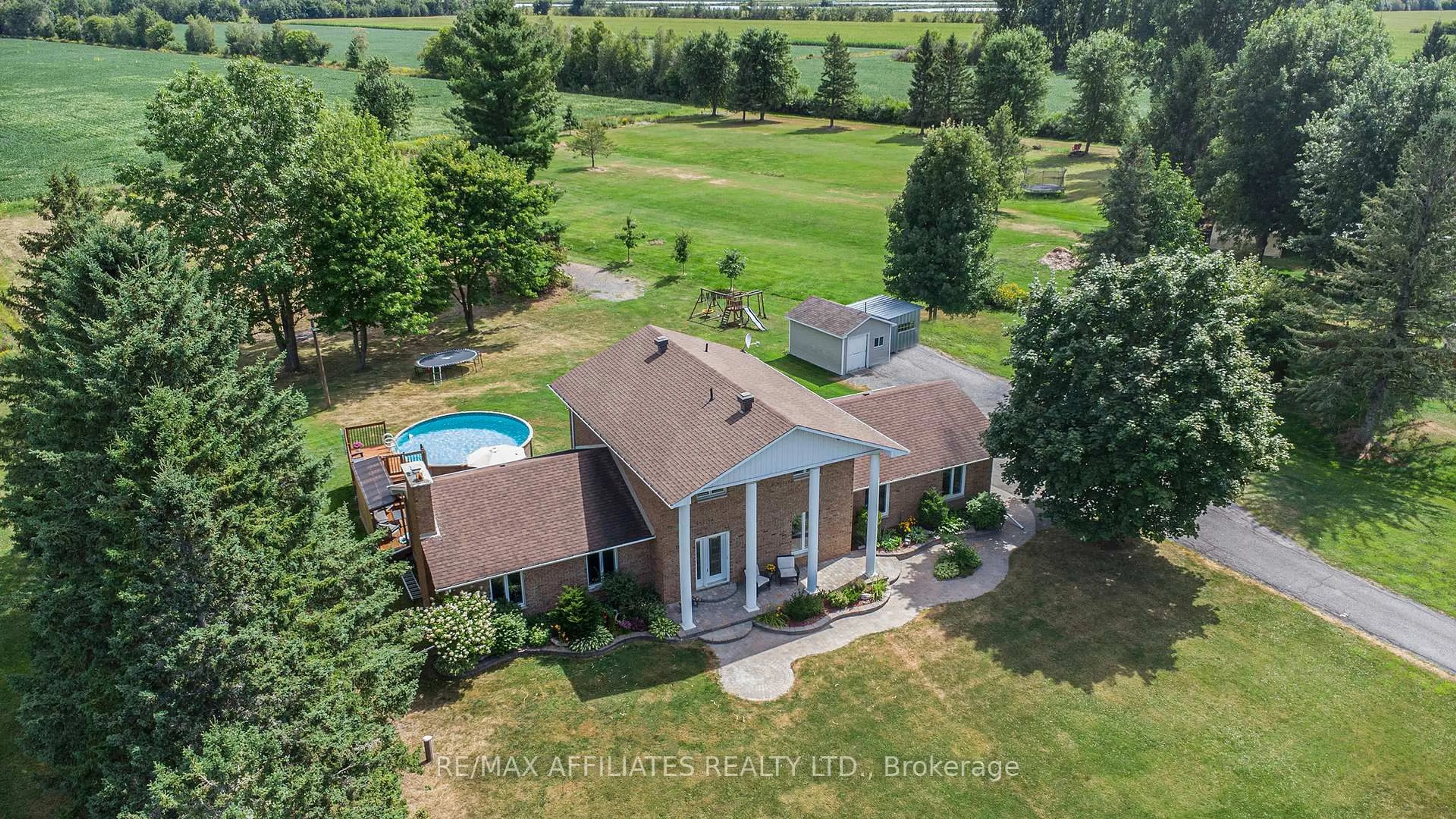A pic from outside/outdoor area/front of a property/back of a property/a pic from drone, water/lake/river/ocean view for 1139 St Joseph Rd, Russell Ontario K0A 1W0