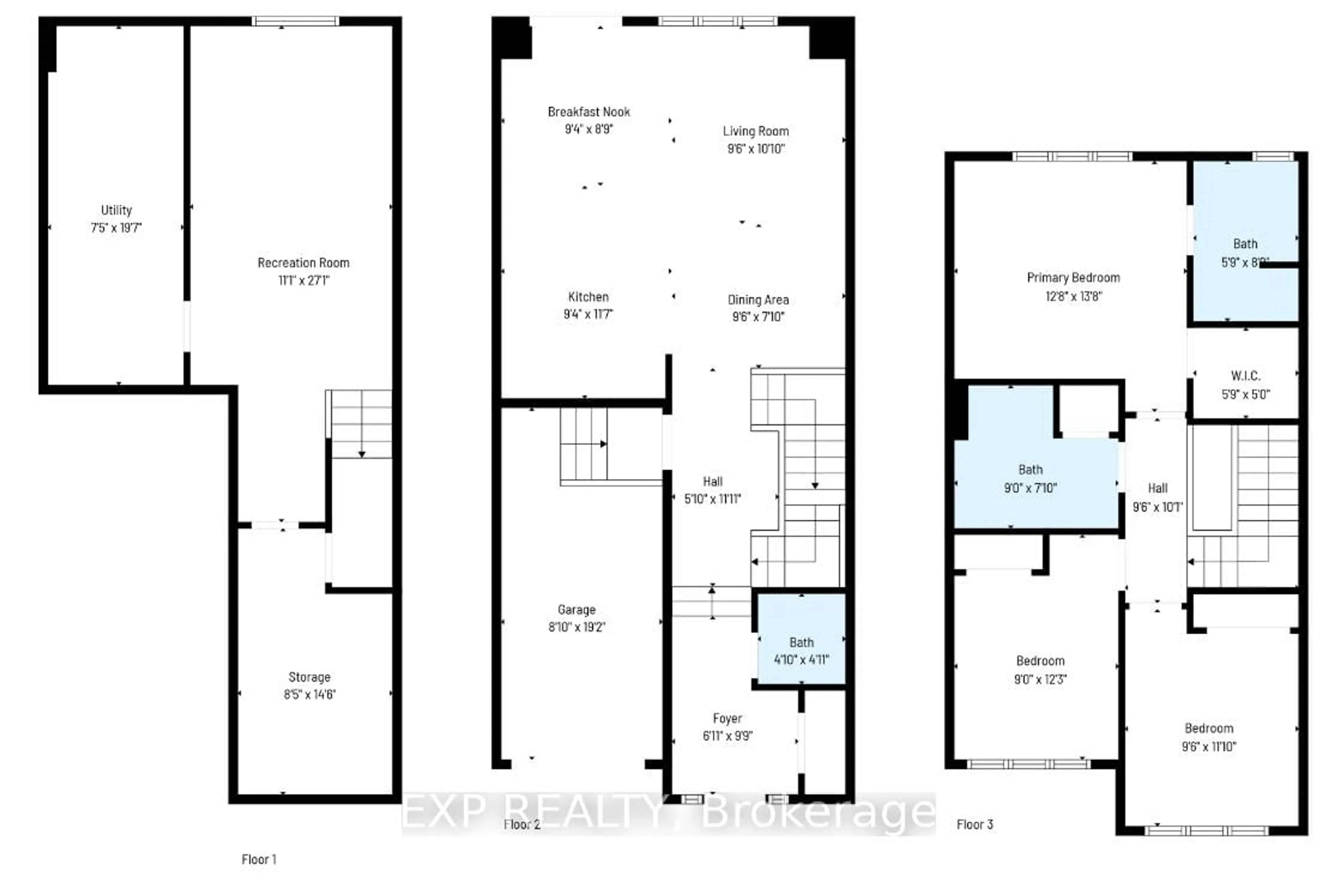 Floor plan for 157 Overberg Way, Ottawa Ontario K2S 0V8