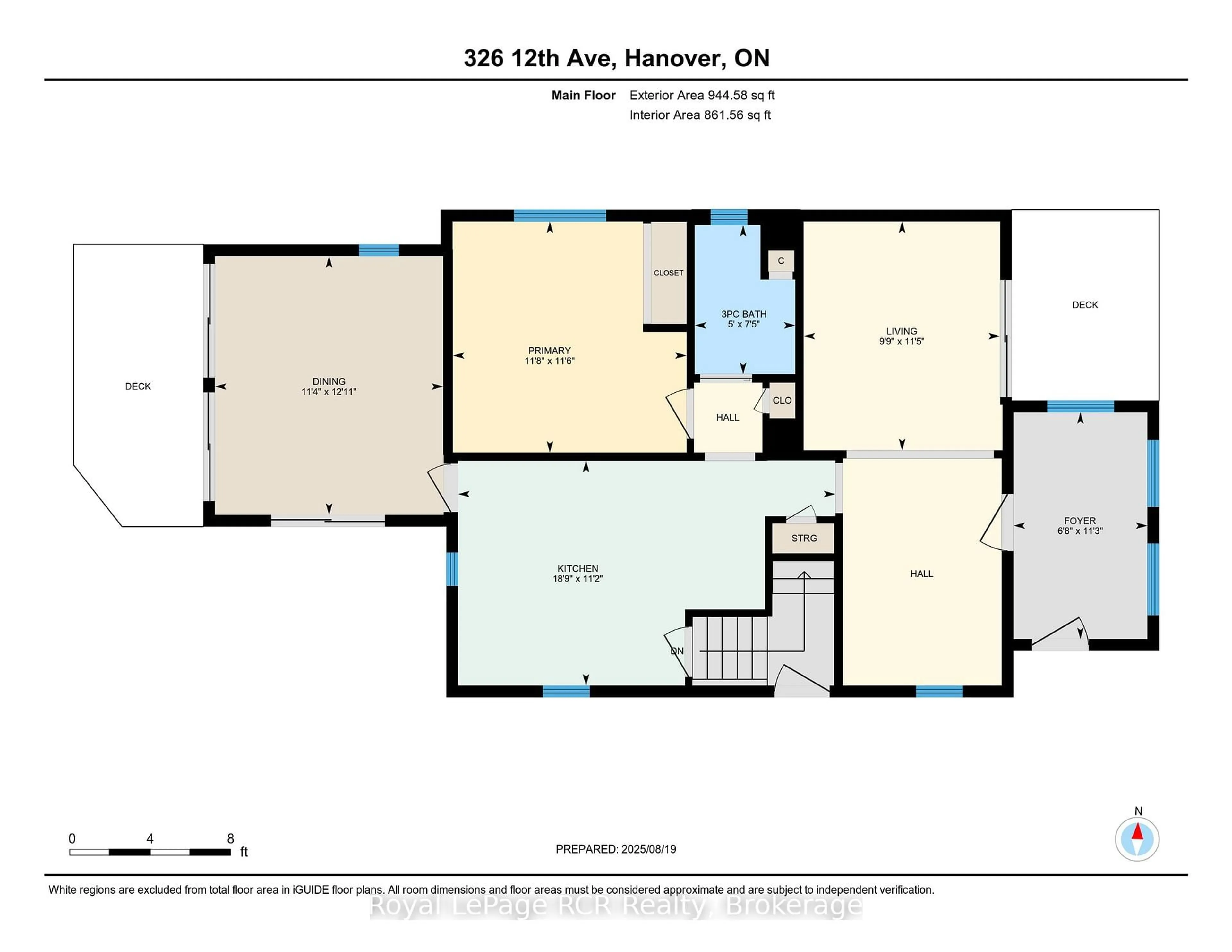 Floor plan for 326 12th Ave, Hanover Ontario N4N 2T2