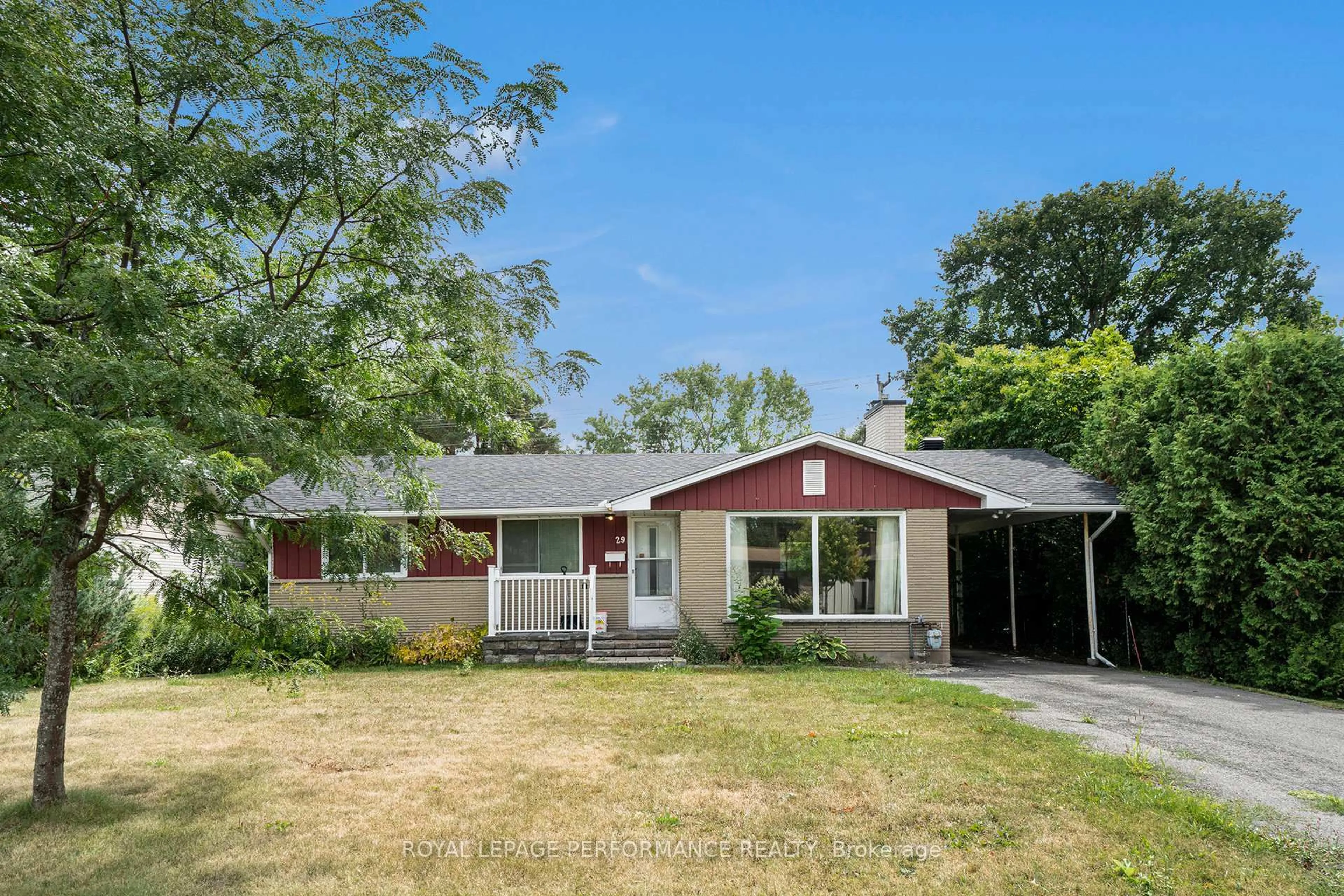 Home with vinyl exterior material, street for 29 Horner Dr, Ottawa Ontario K2H 5E8