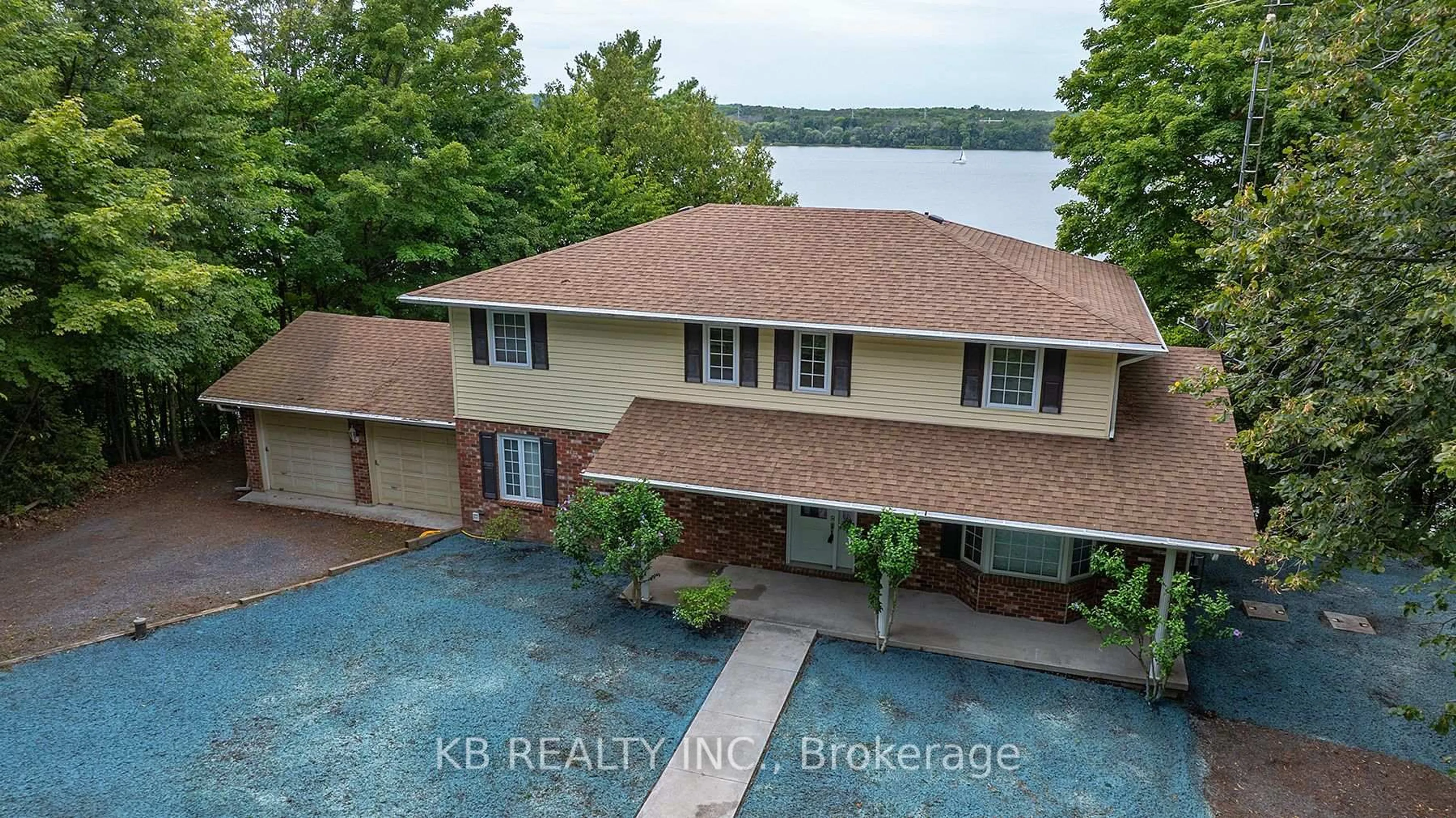 A pic from outside/outdoor area/front of a property/back of a property/a pic from drone, water/lake/river/ocean view for 162 Lasher's Rd Rd, Napanee Ontario K7R 3K8