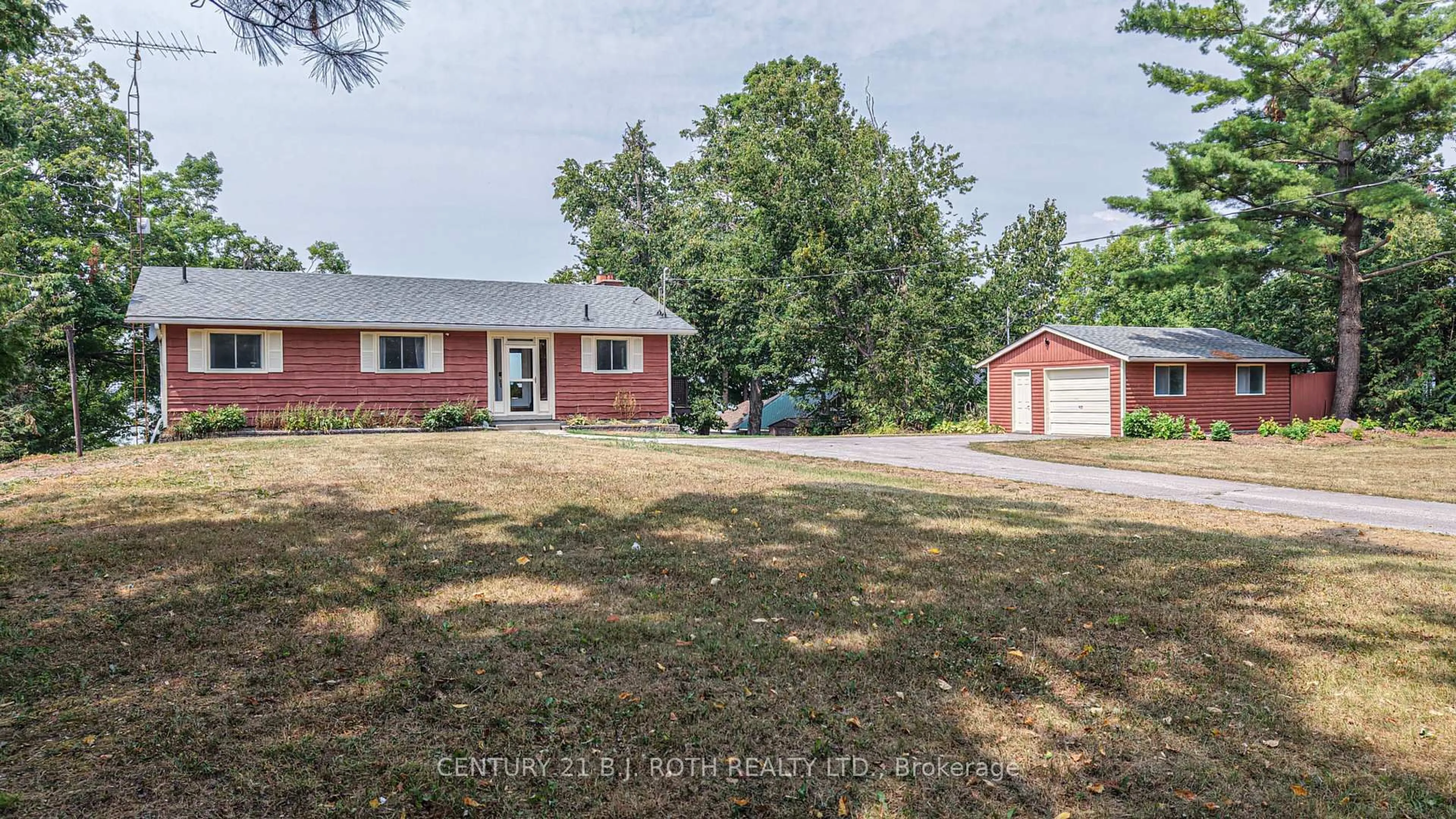 A pic from outside/outdoor area/front of a property/back of a property/a pic from drone, street for 71 Campbell Beach Rd, Kawartha Lakes Ontario L0K 1B0