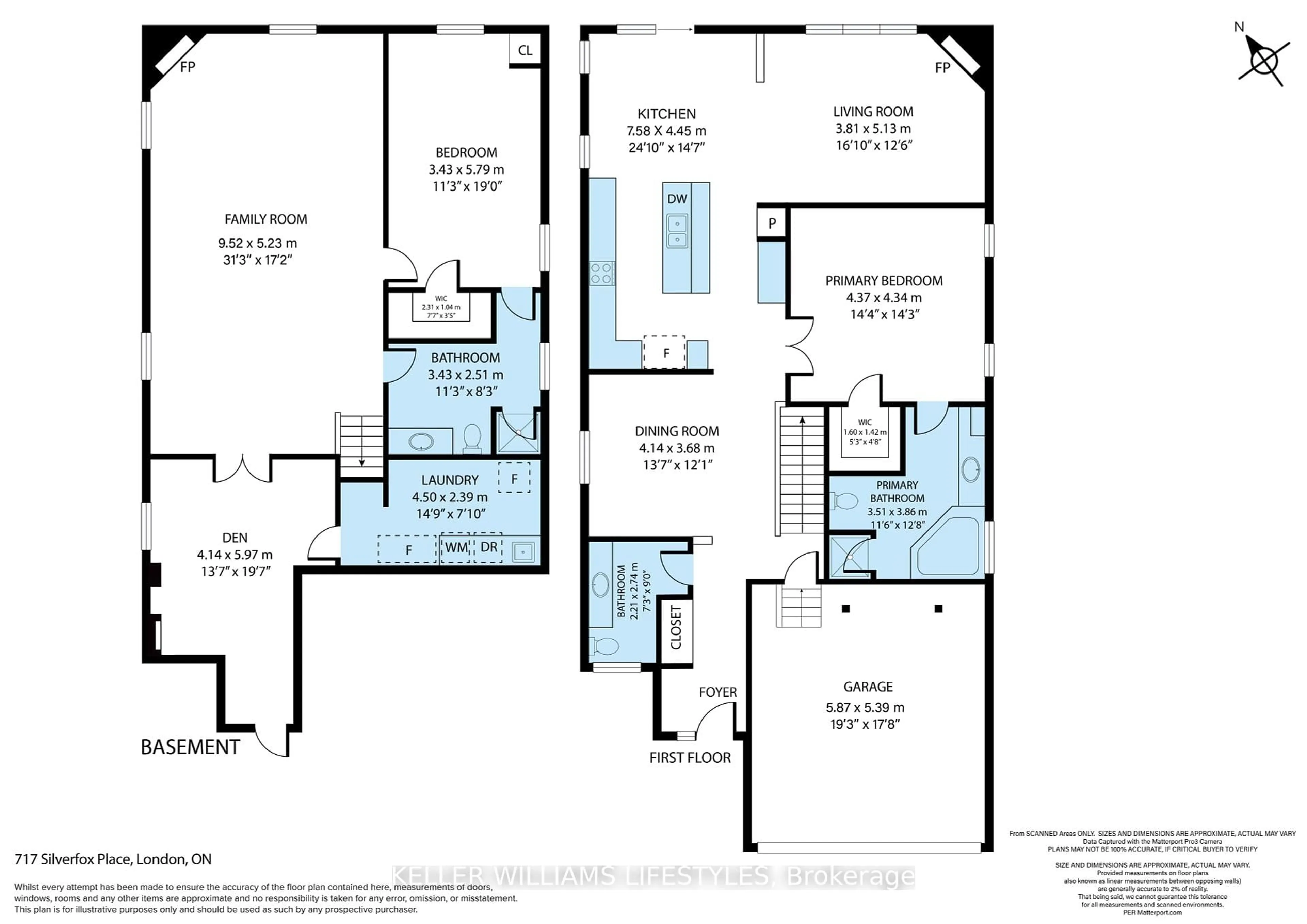 Floor plan for 717 Silverfox Pl, London North Ontario N6G 0G2