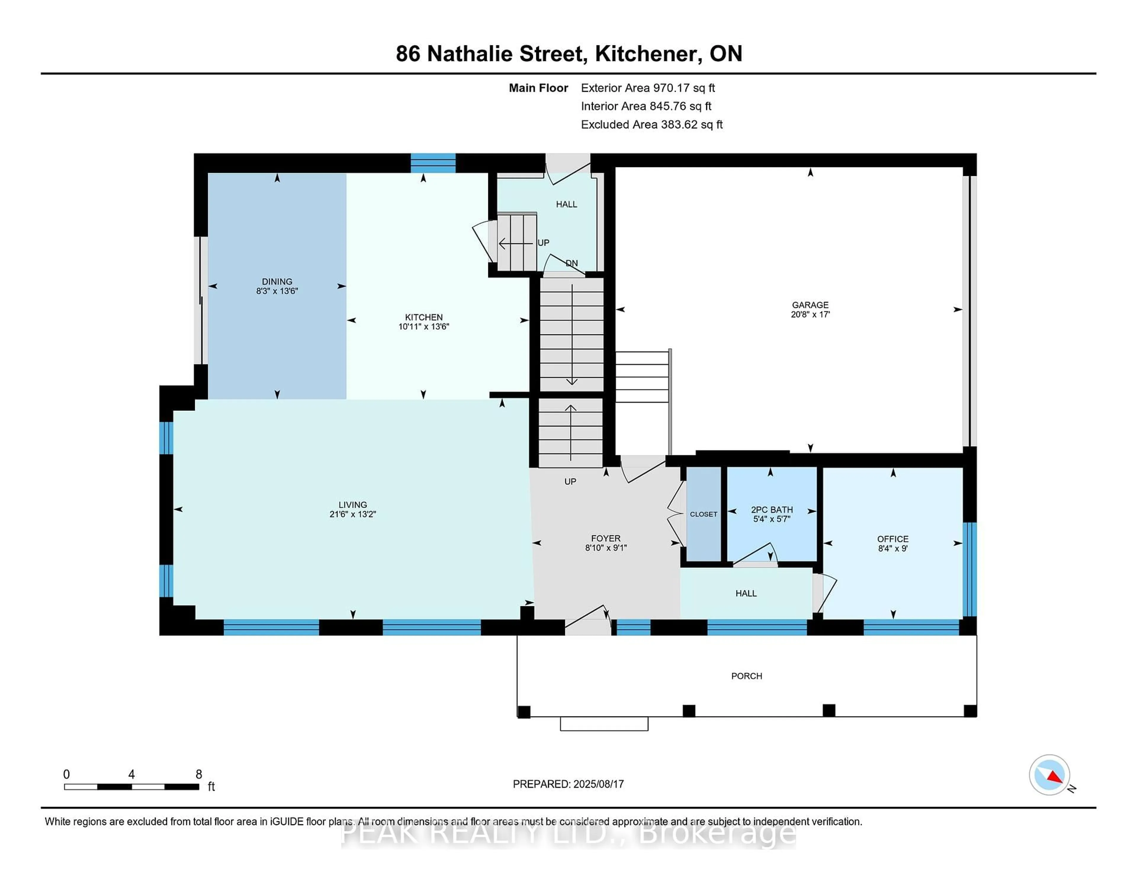 Floor plan for 86 Nathalie St, Kitchener Ontario N2E 0C4