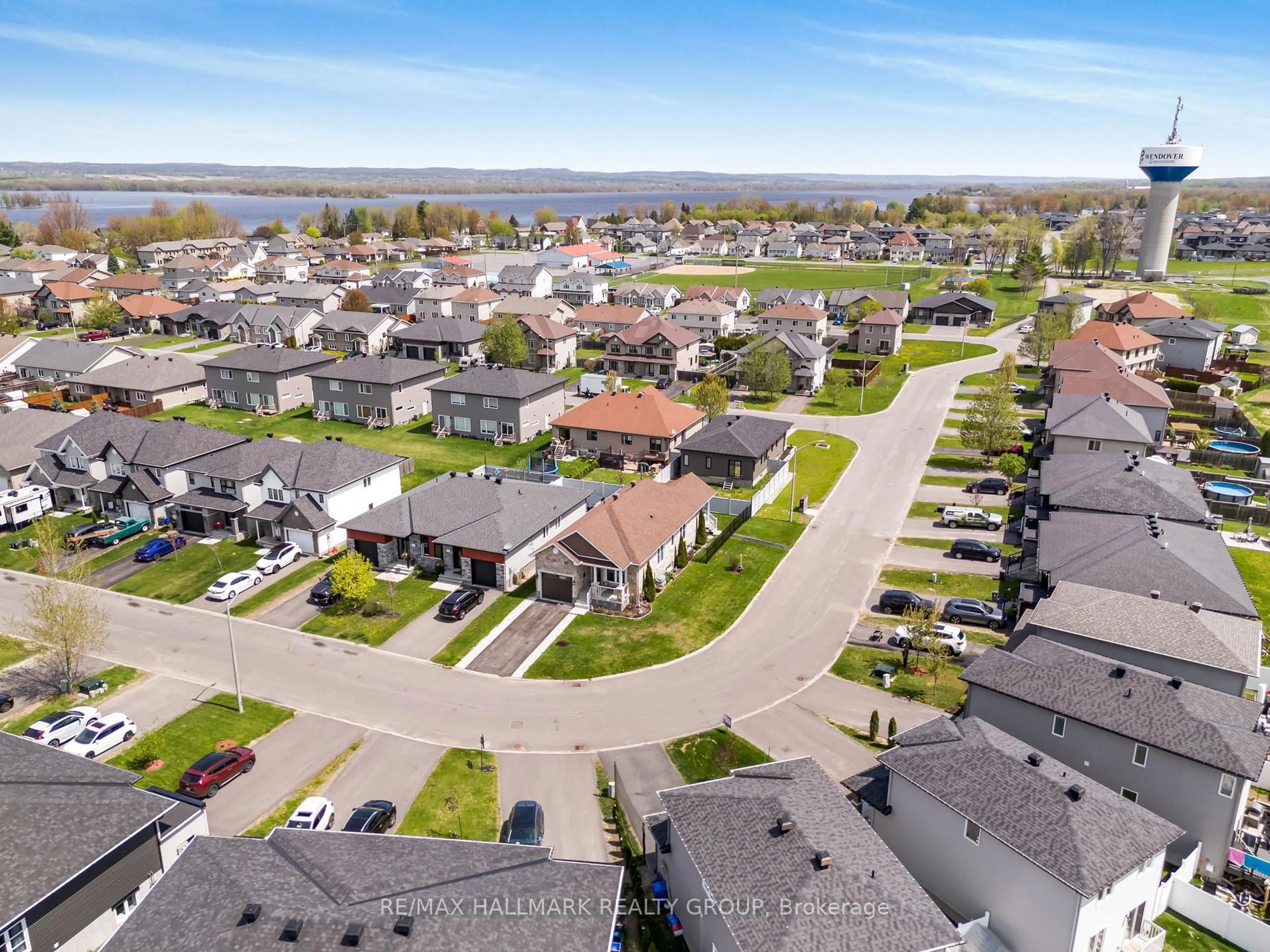 A pic from outside/outdoor area/front of a property/back of a property/a pic from drone, water/lake/river/ocean view for 353 Trillium Circ #023102003108565, Alfred and Plantagenet Ontario K0A 3K0