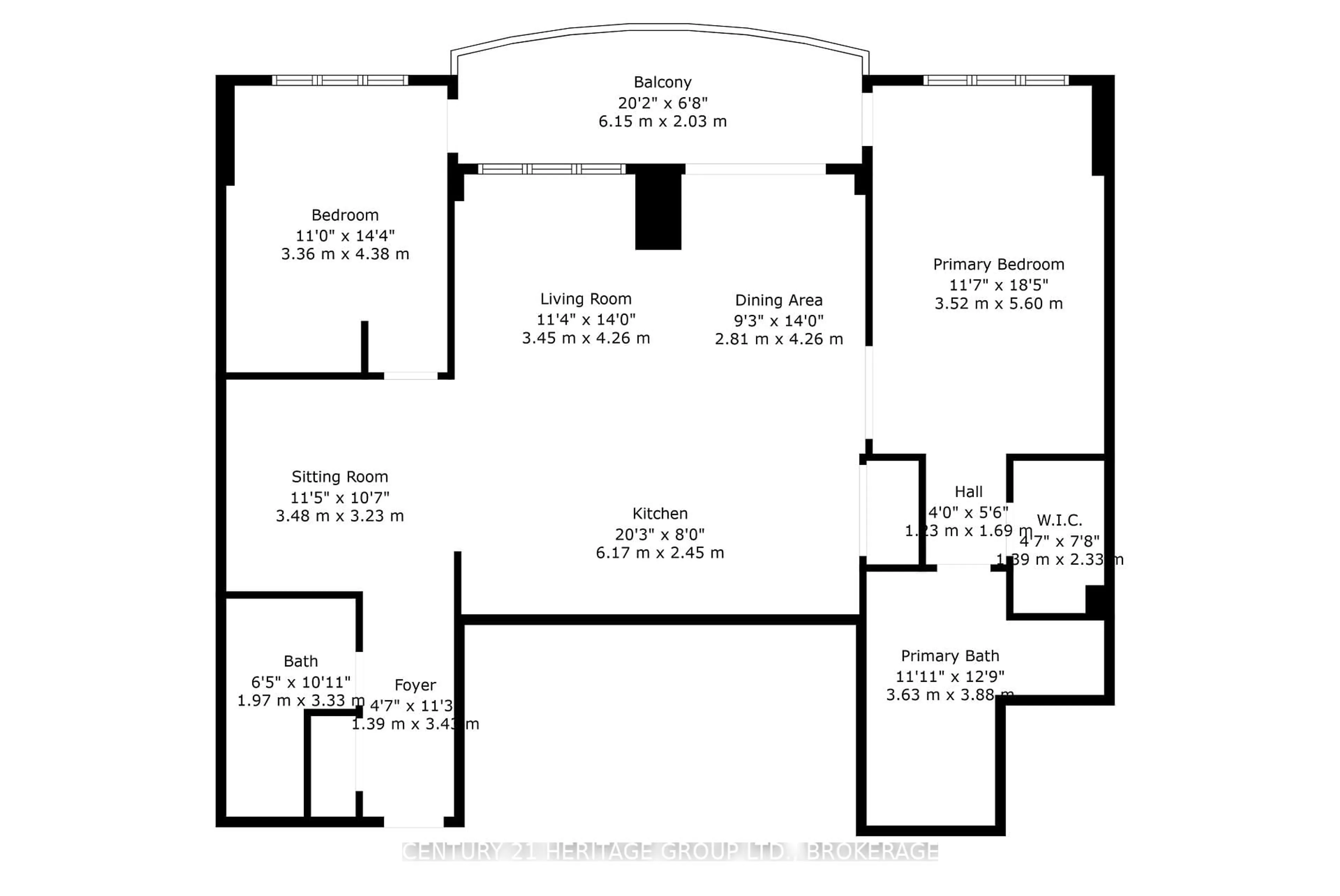 Floor plan for 90 George St #1103, Ottawa Ontario K1N 0A8