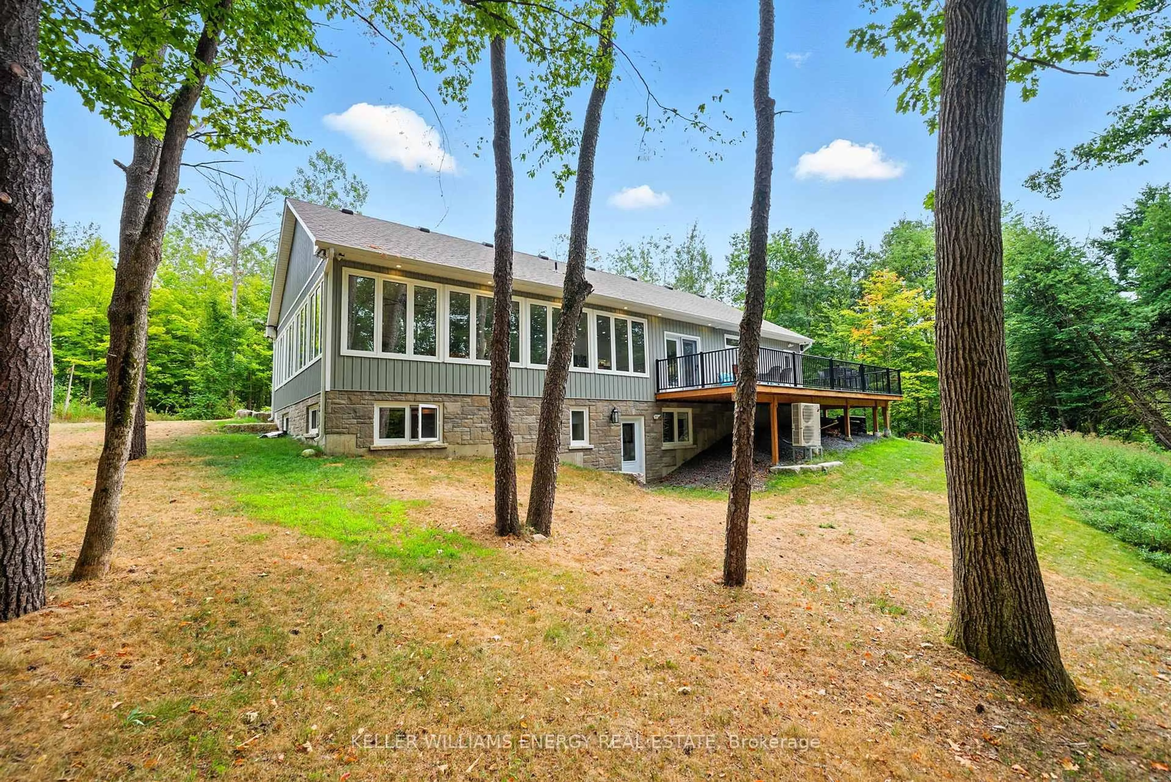 A pic from outside/outdoor area/front of a property/back of a property/a pic from drone, water/lake/river/ocean view for 2386 Hircock Rd, Hamilton Township Ontario K0K 1C0
