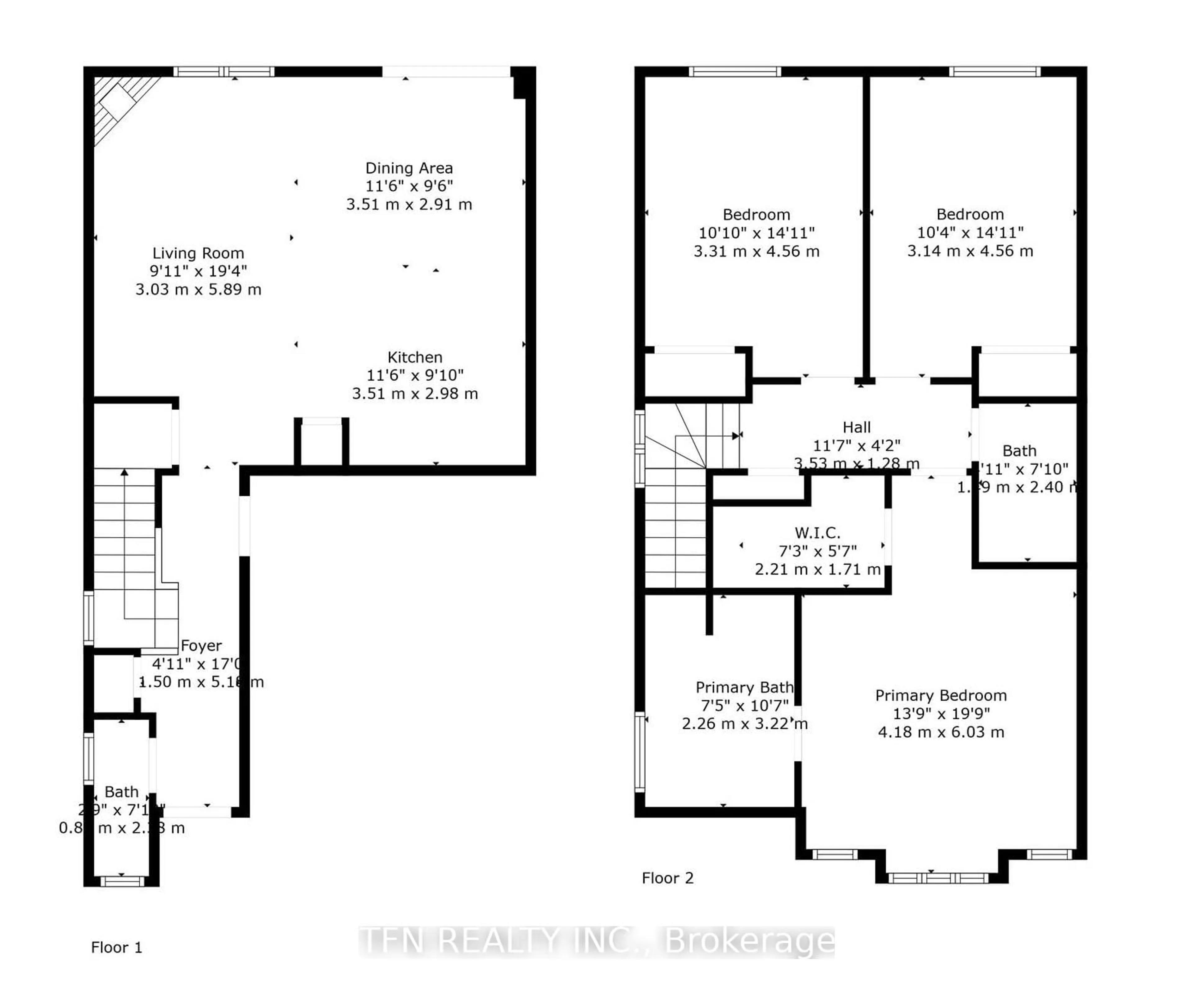 Floor plan for 73 Medici Lane #5, Hamilton Ontario L9B 0H2